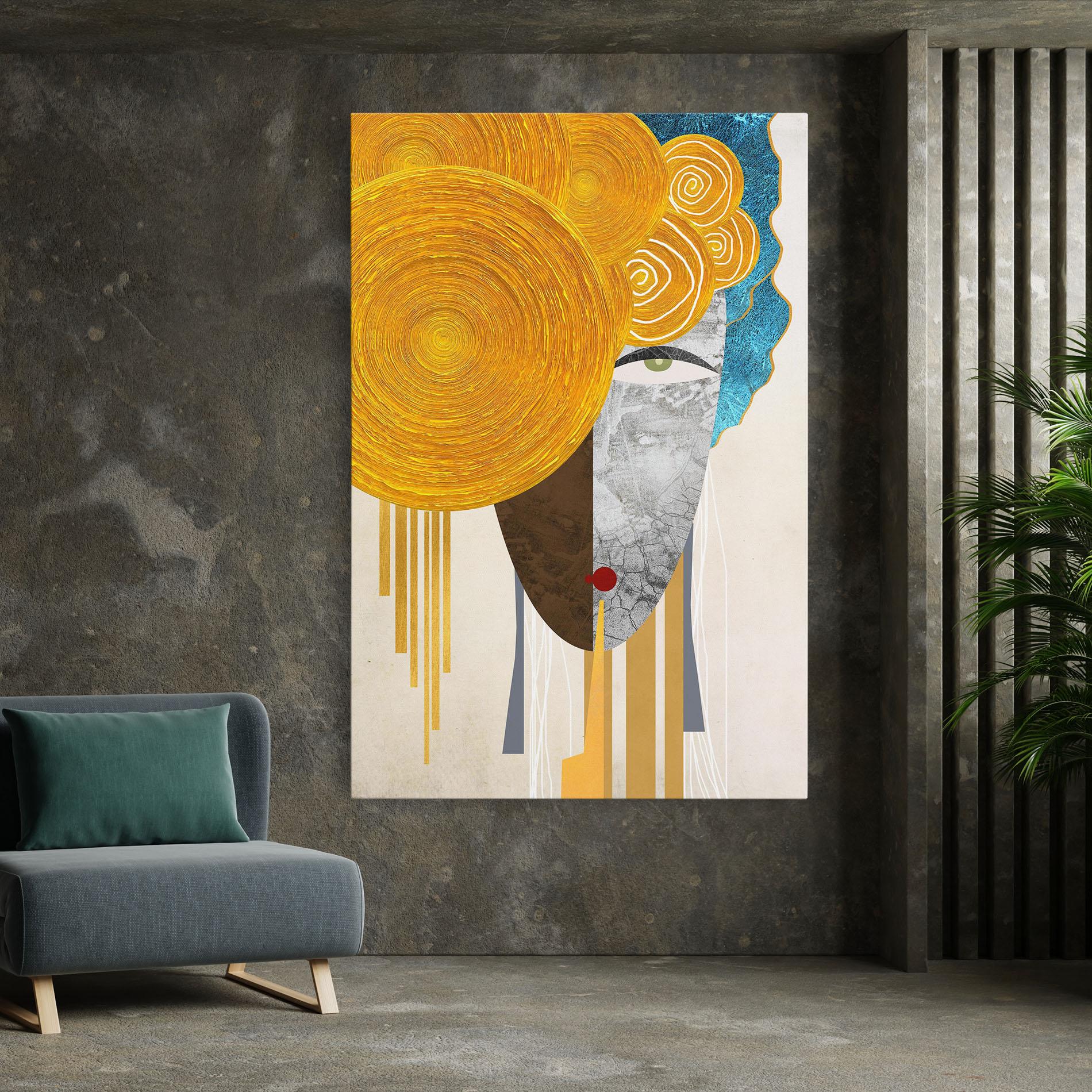 Obraz na Płótnie Abstract Grey Face 1 mockup 7