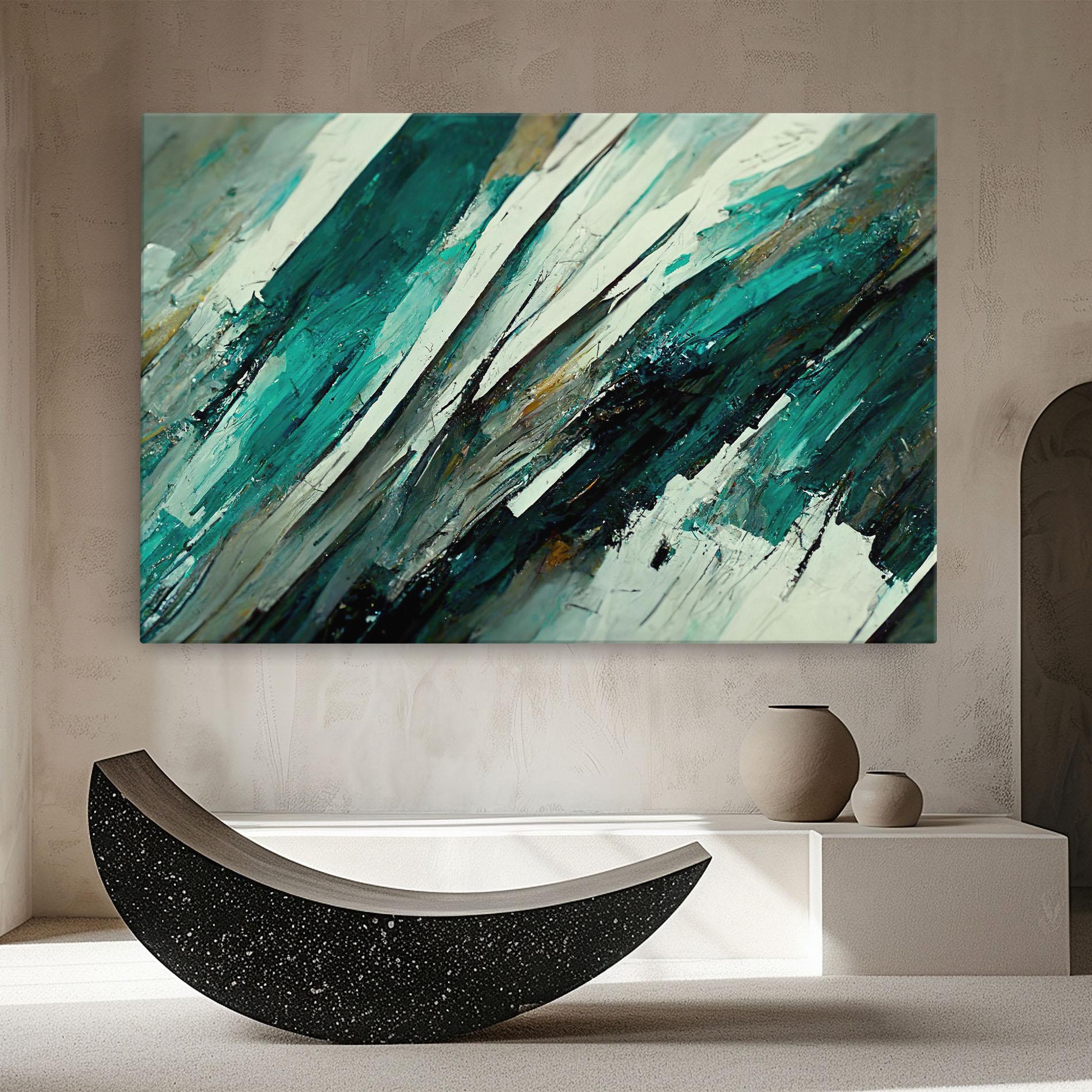 Obraz na Płótnie Abstract Green Artwork mockup 8