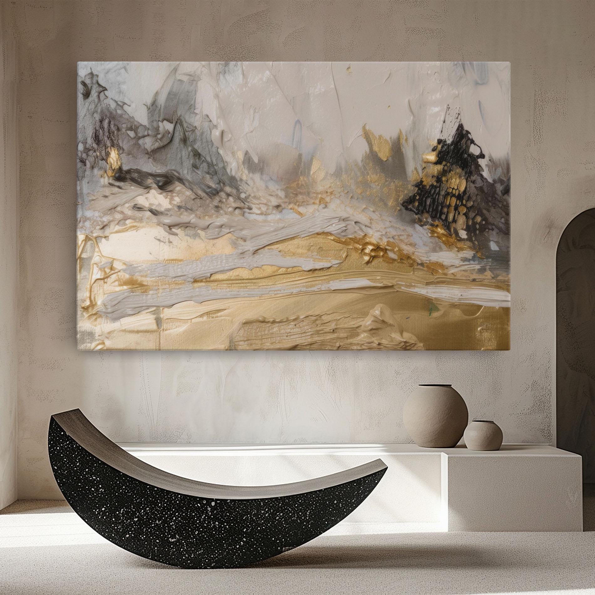 Obraz na Płótnie Abstract White Waves mockup 8