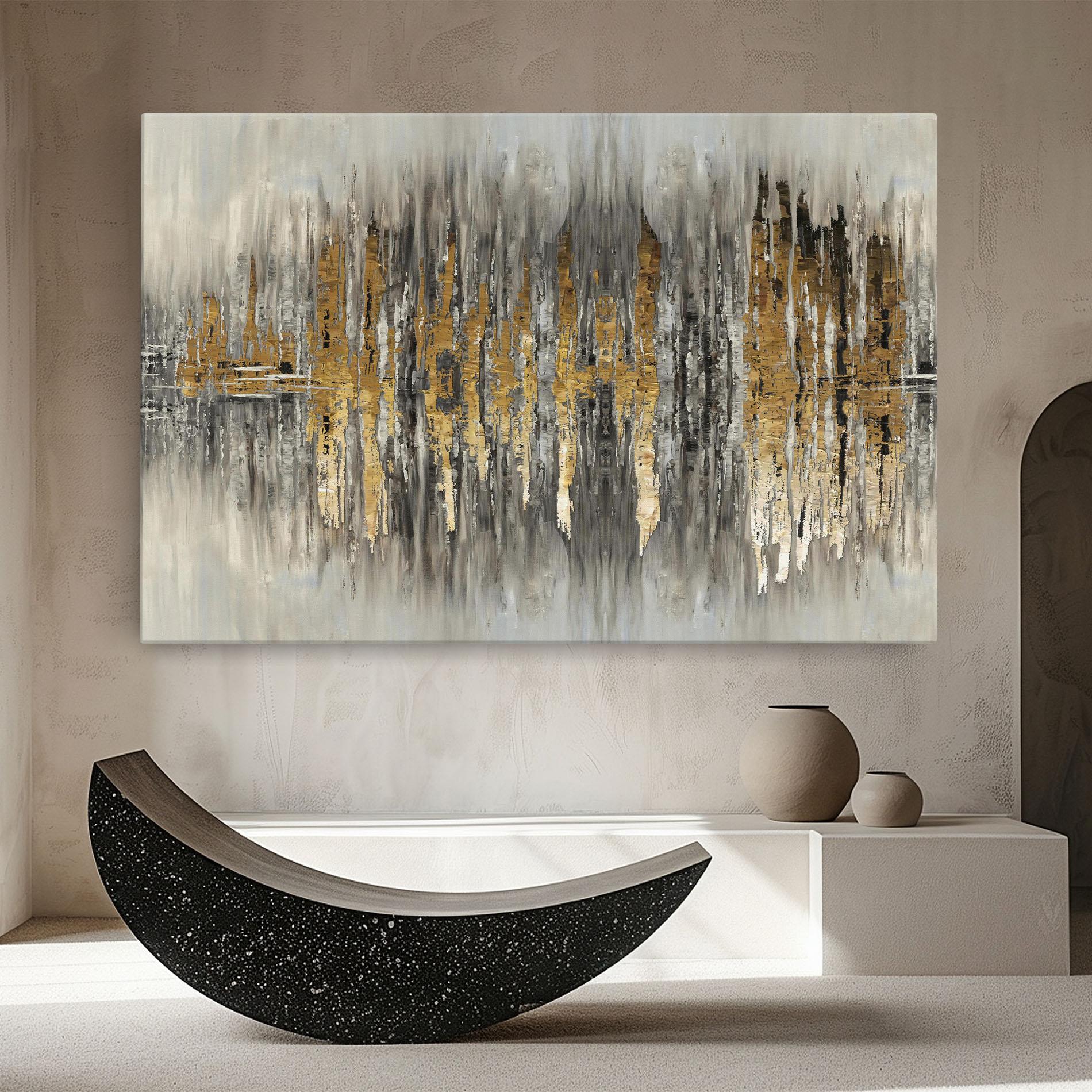 Obraz na Płótnie Acrylic Silver Paint mockup 8