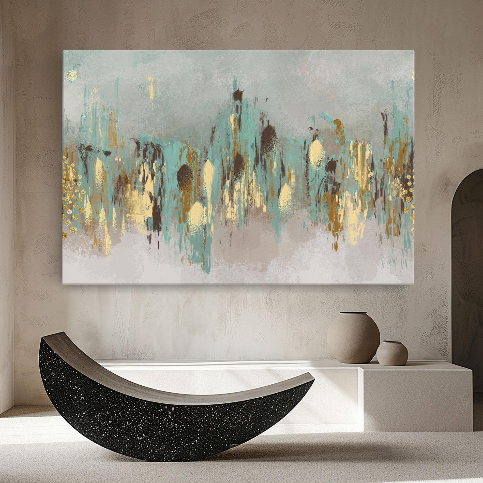 Obraz na Płótnie Gold Spiral Points mockup 8