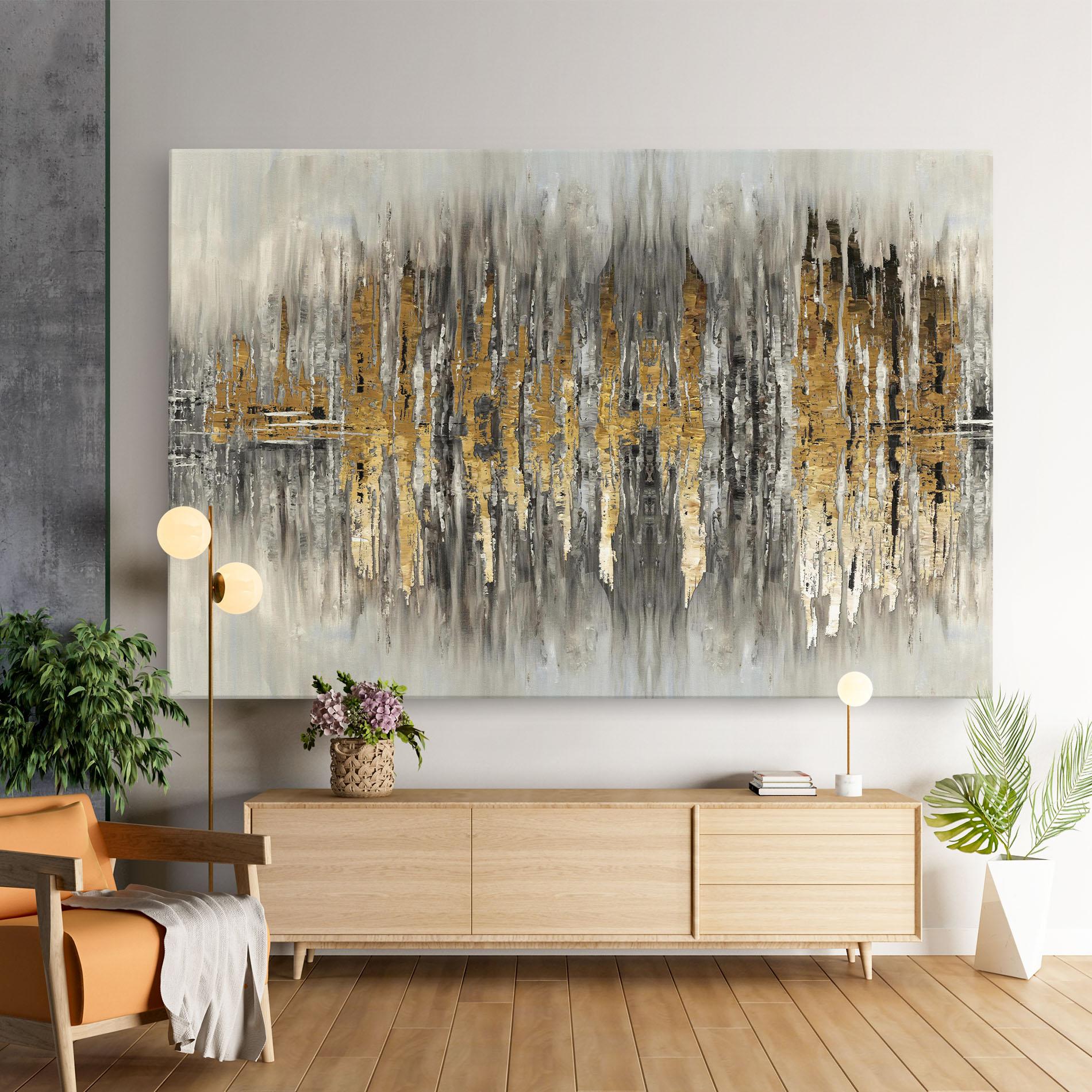 Obraz na Płótnie Acrylic Silver Paint mockup 9