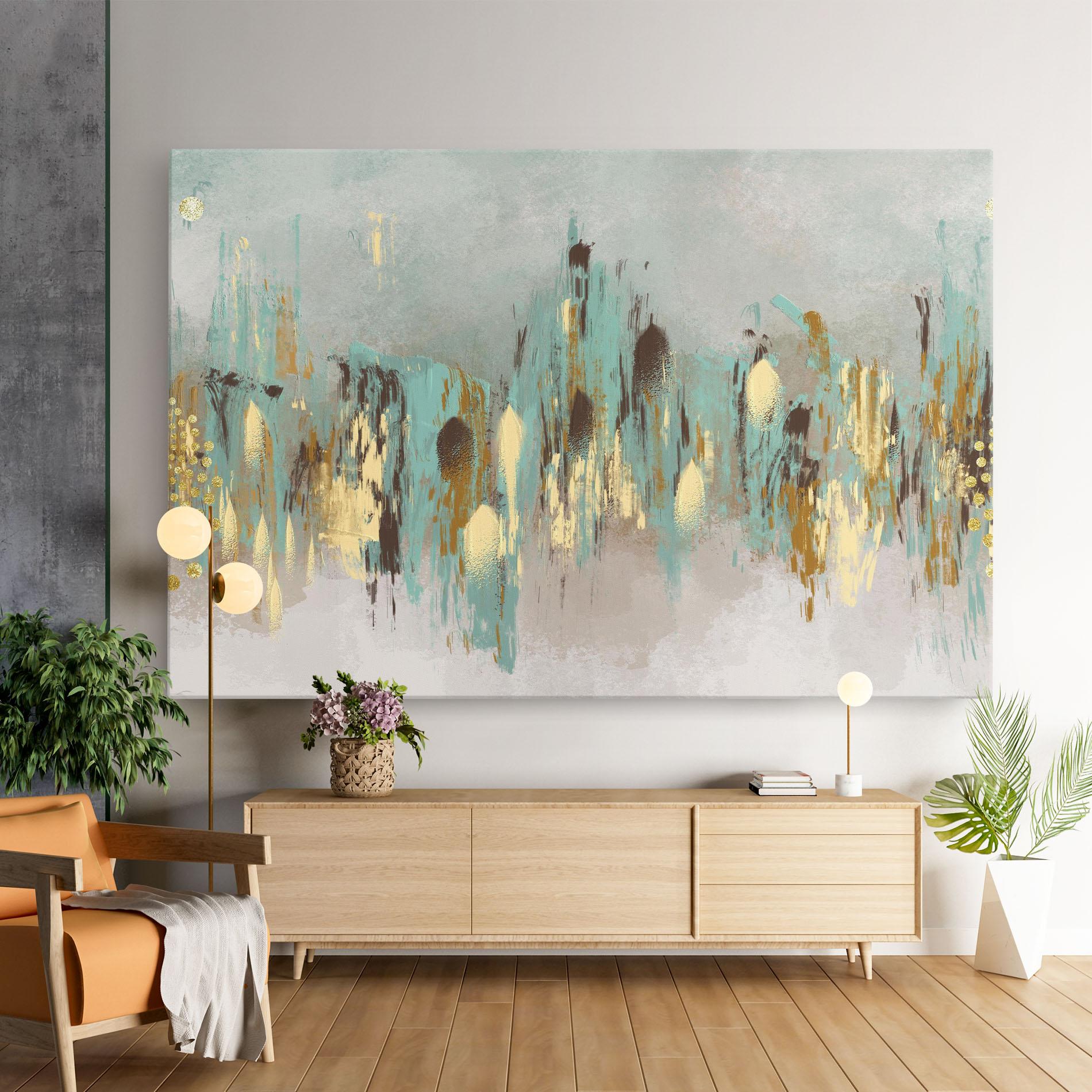 Obraz na Płótnie Gold Spiral Points mockup 9