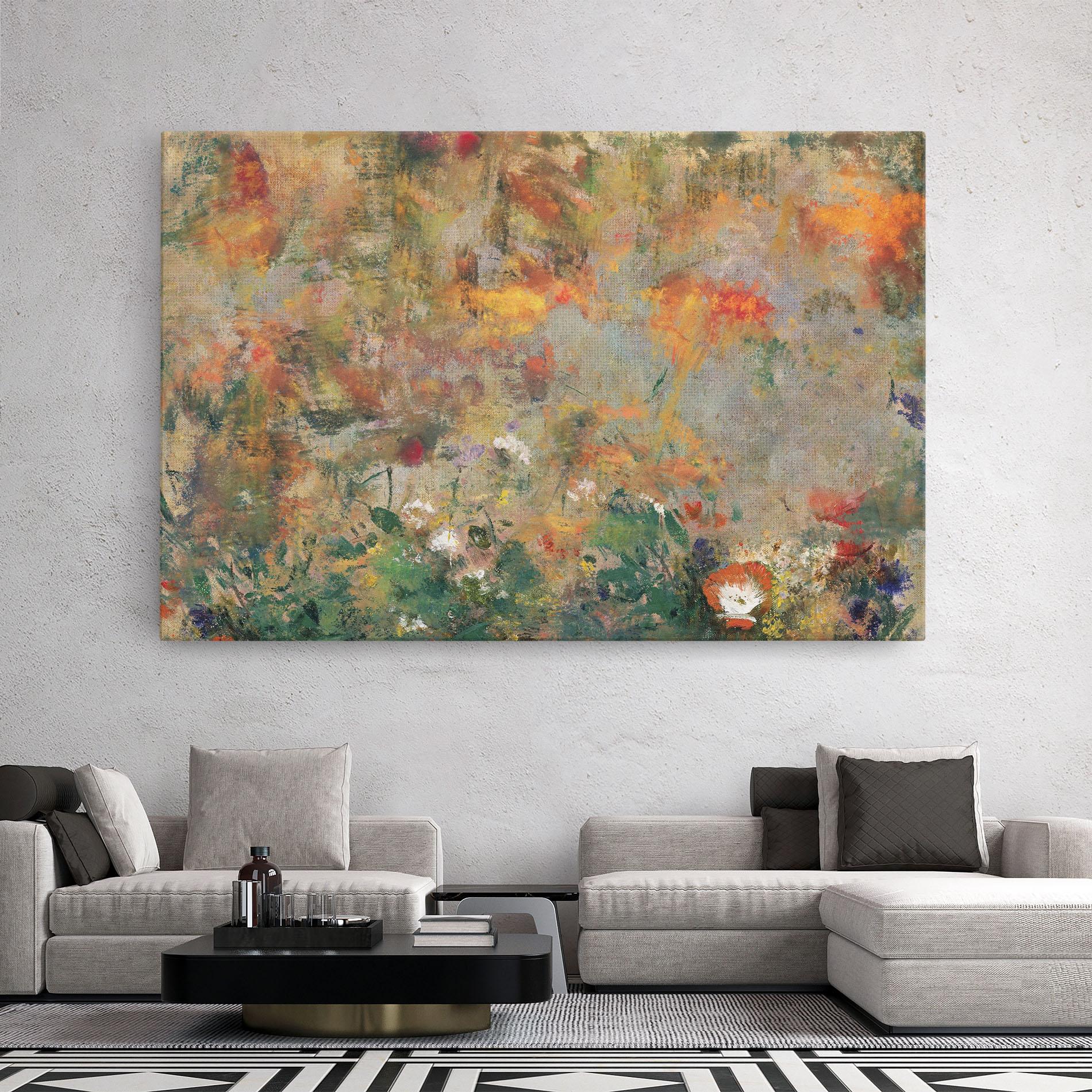 Obraz na Płótnie Abstract Flowers mockup 2