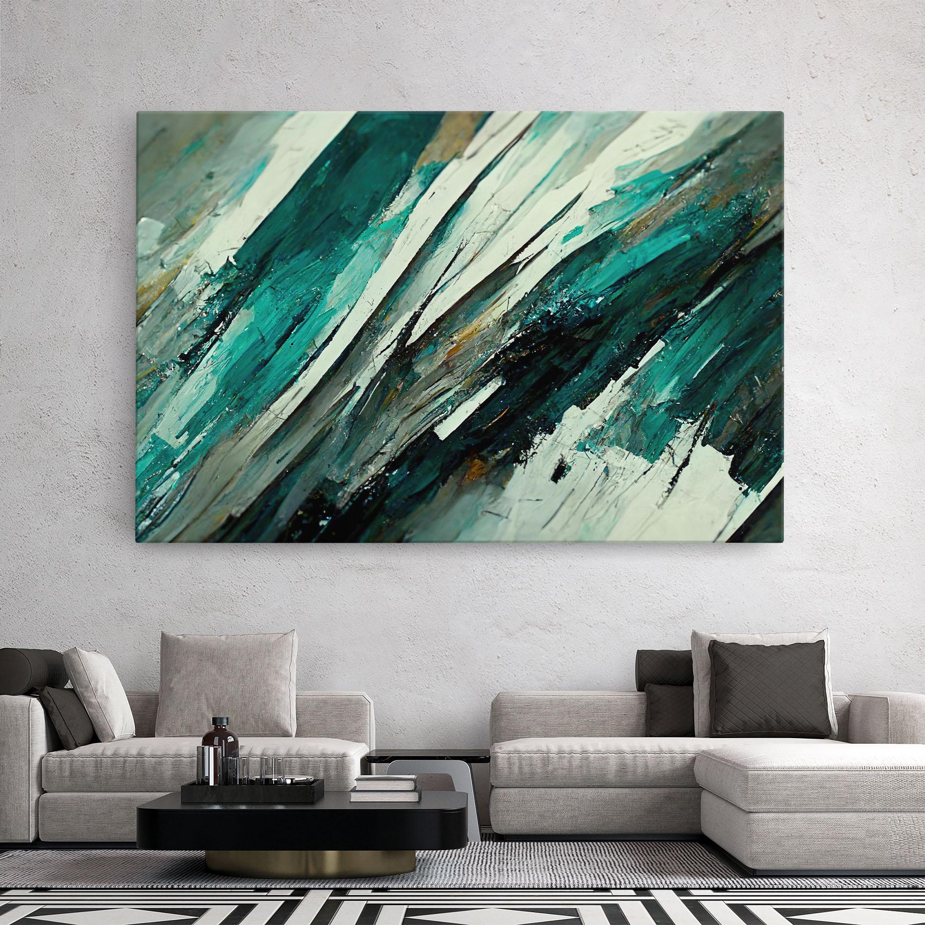 Obraz na Płótnie Abstract Green Artwork mockup 2