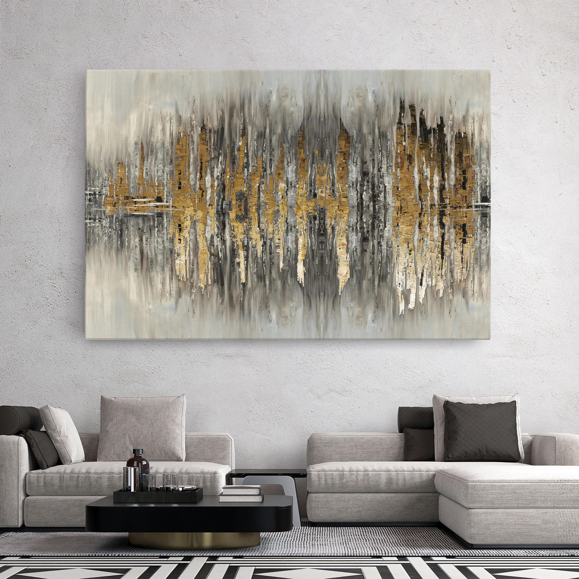 Obraz na Płótnie Acrylic Silver Paint mockup 2