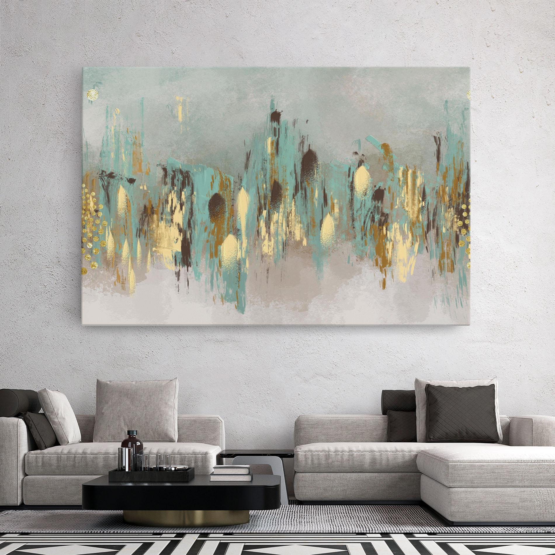 Obraz na Płótnie Gold Spiral Points mockup 2