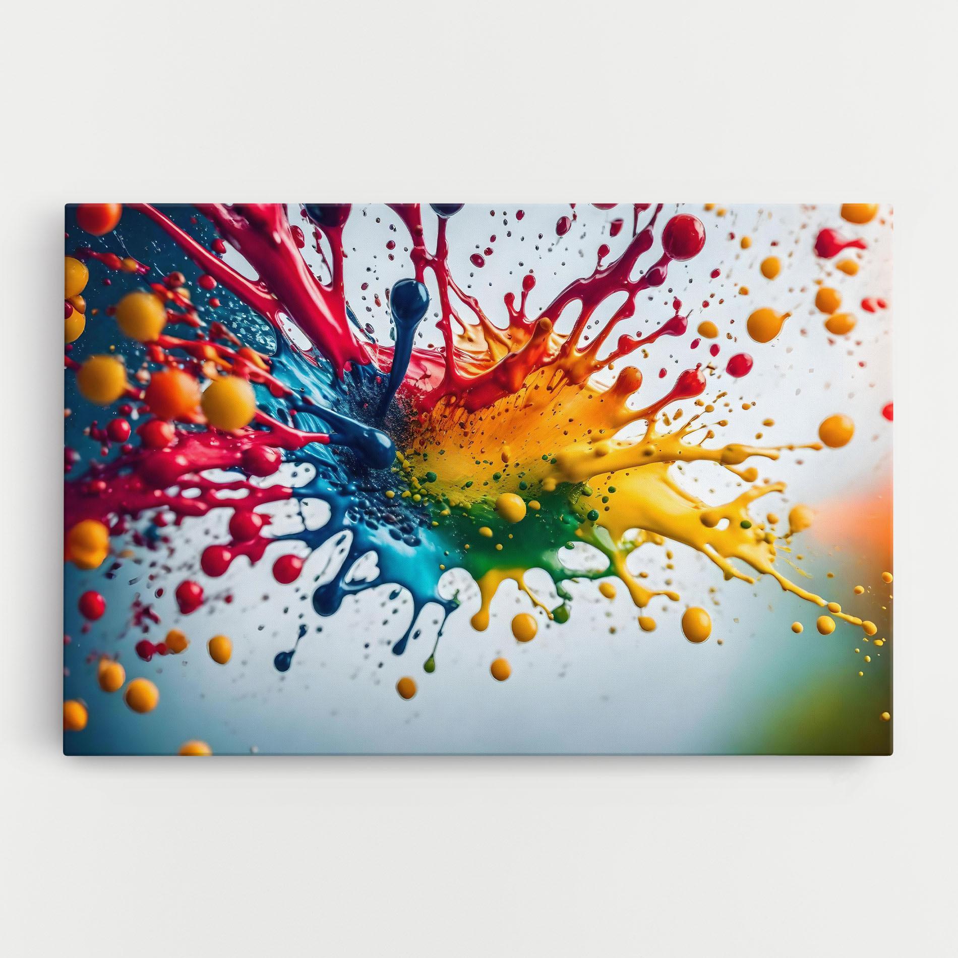 Obraz na Płótnie Colorful Splash Rainbow mockup 0