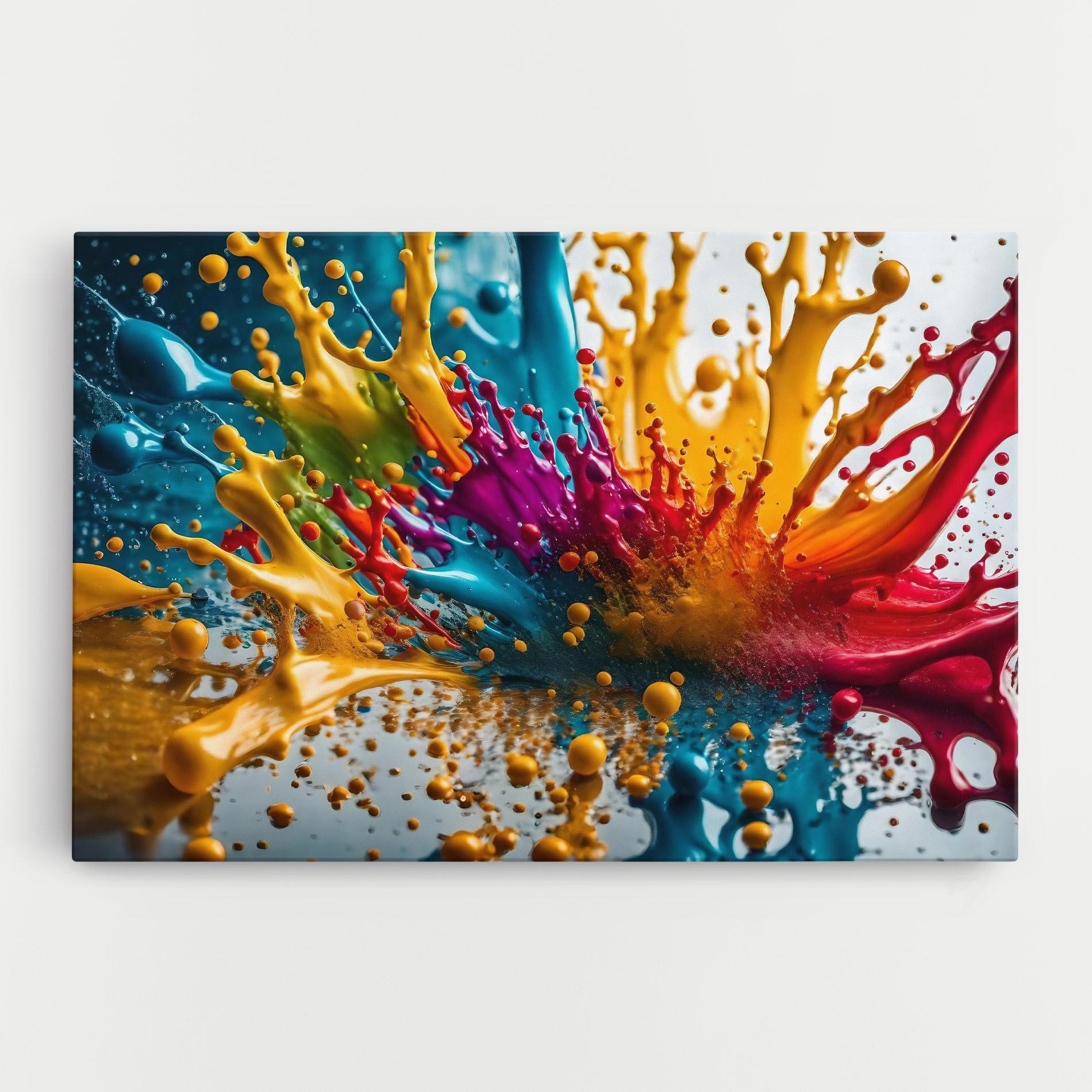 Obraz na Płótnie Colorful Water Splash mockup 0