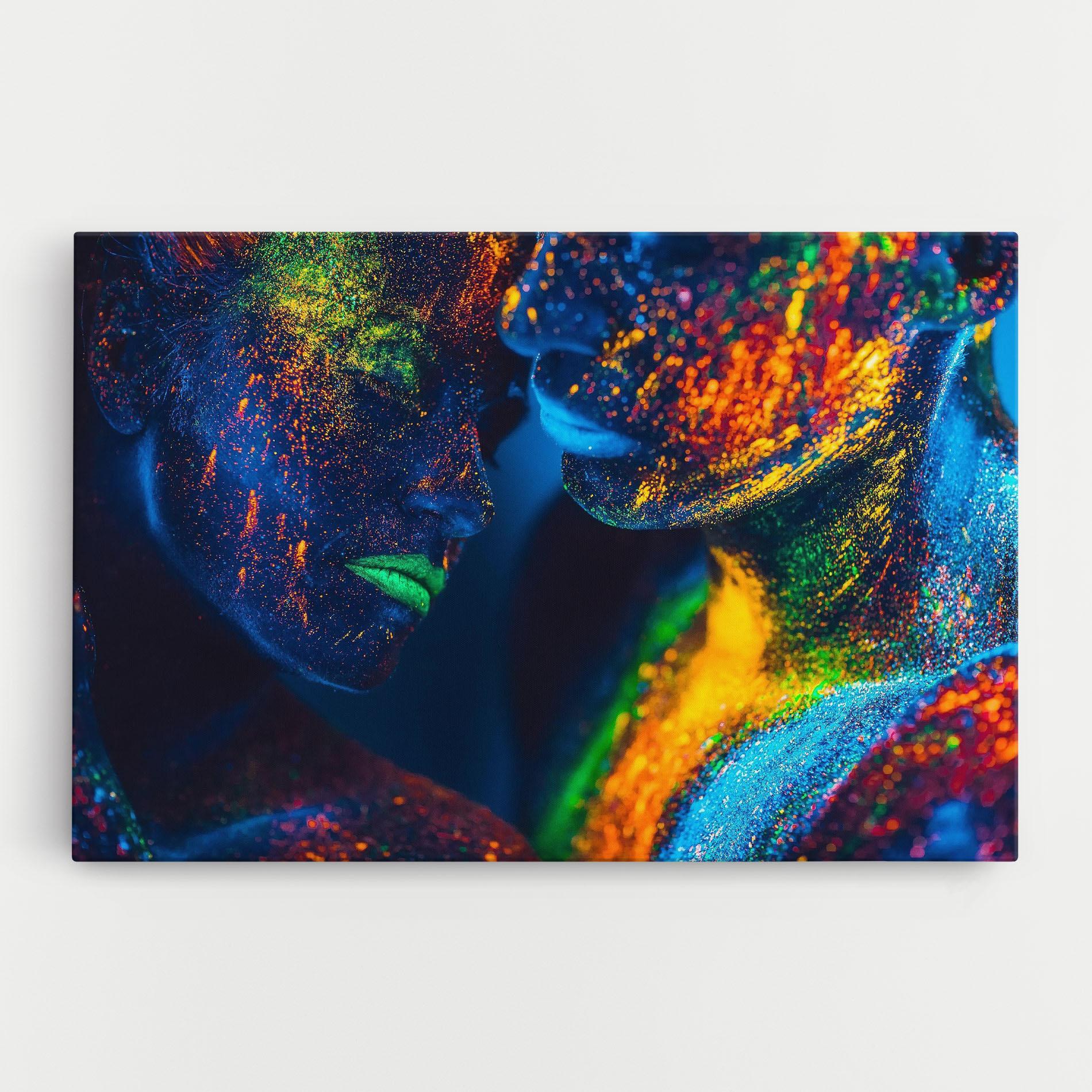 Obraz na Płótnie Fluorescent Green Lips mockup 0