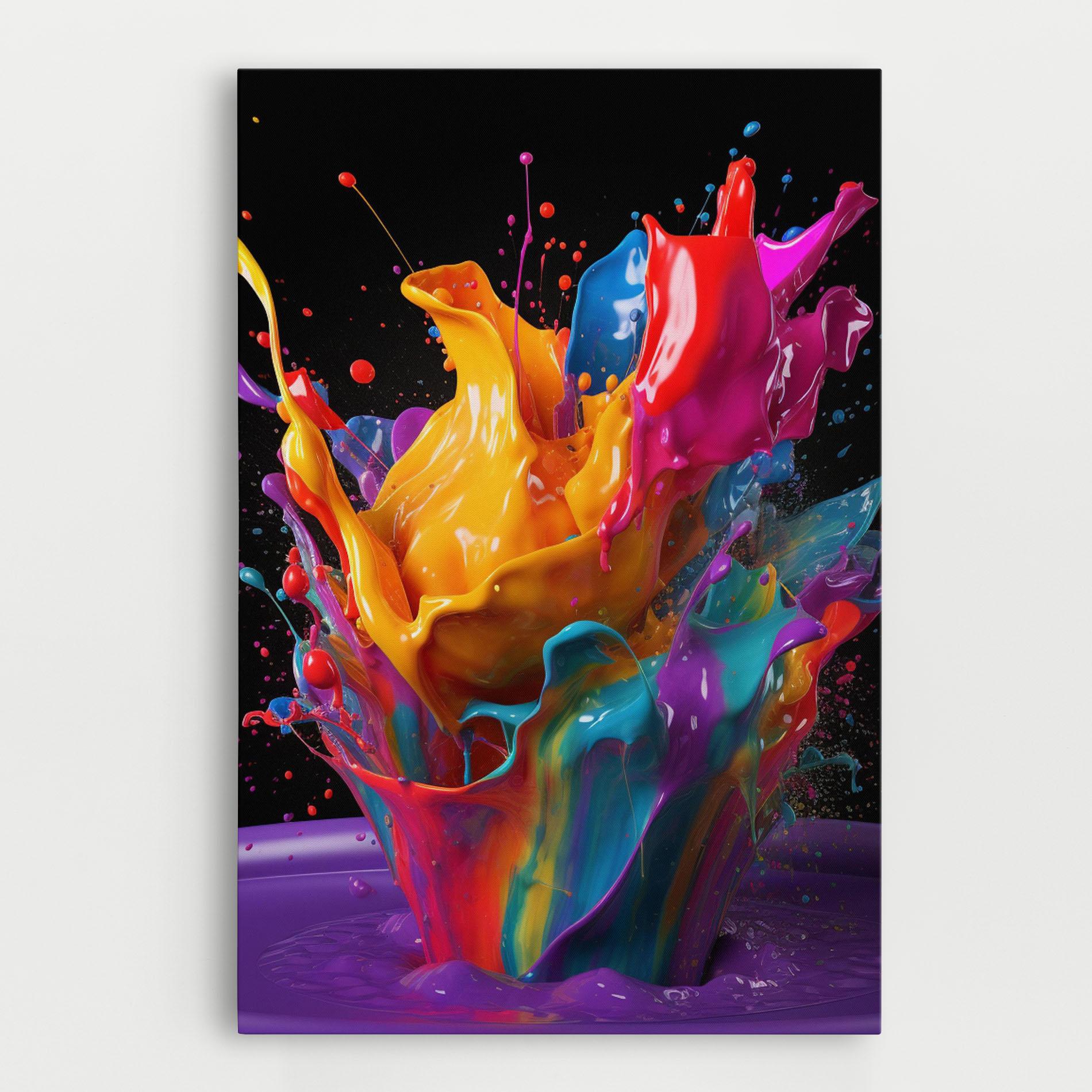 Obraz na Płótnie Brightly Color Splashing mockup 0