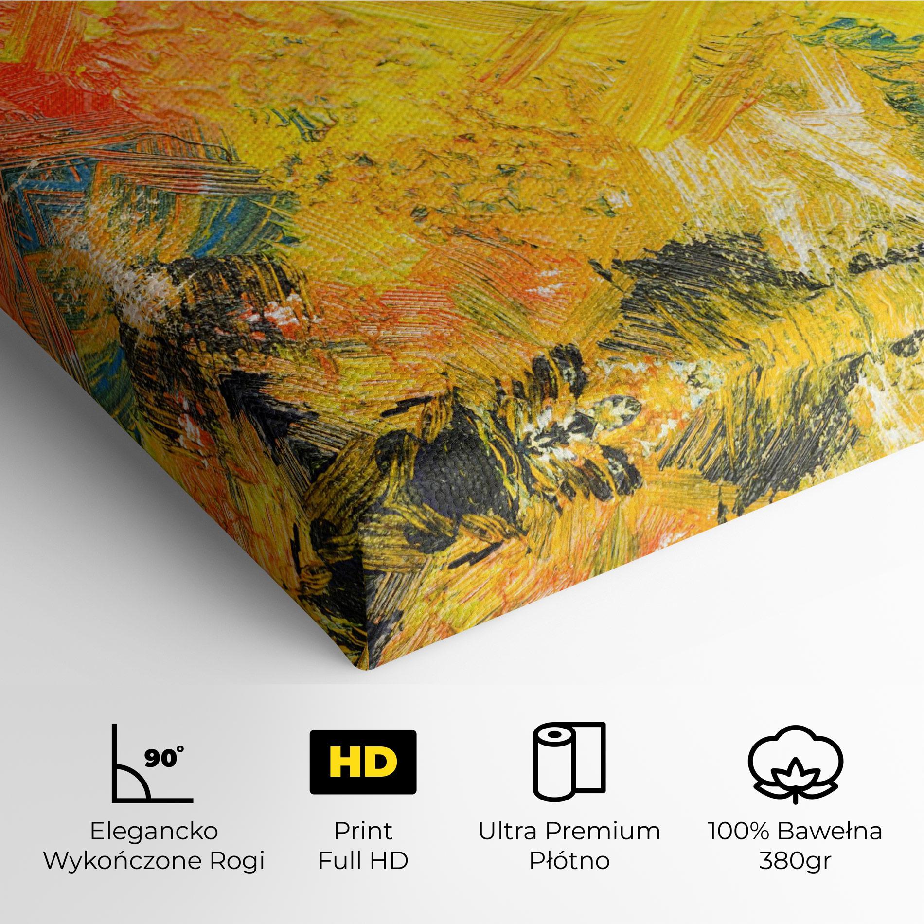 Obraz na Płótnie Artistic Yellow Painting mockup 4