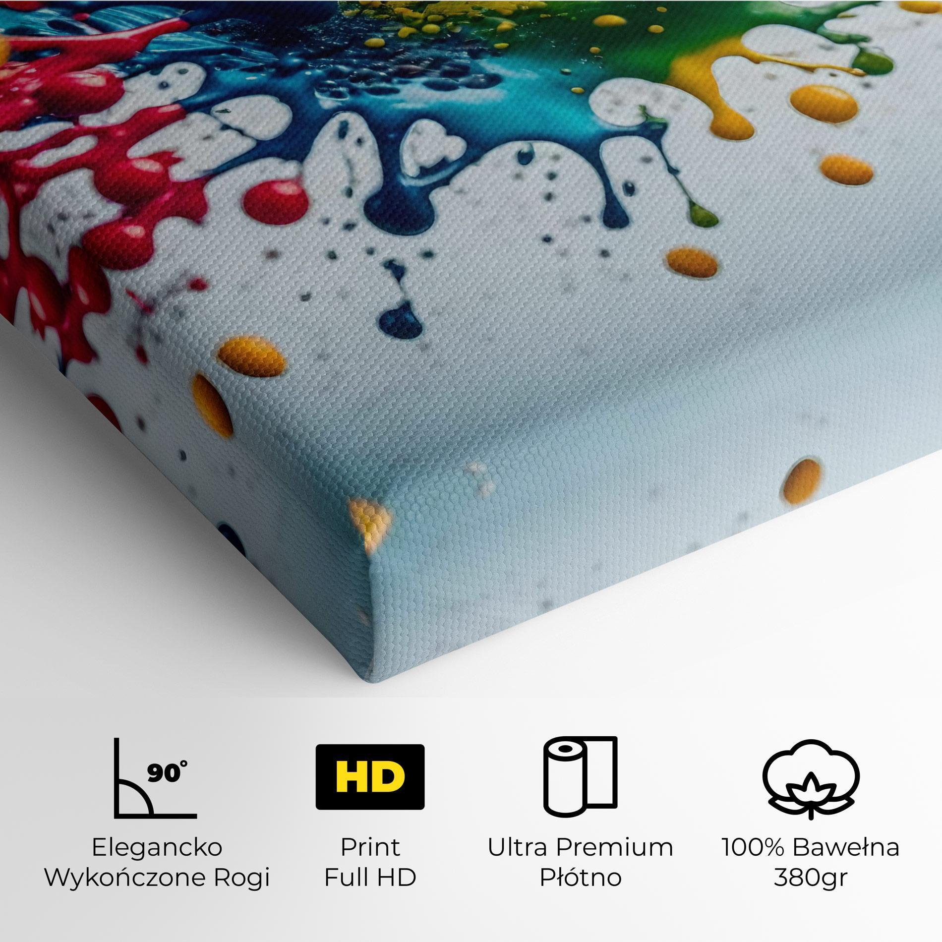 Obraz na Płótnie Colorful Splash Rainbow mockup 4