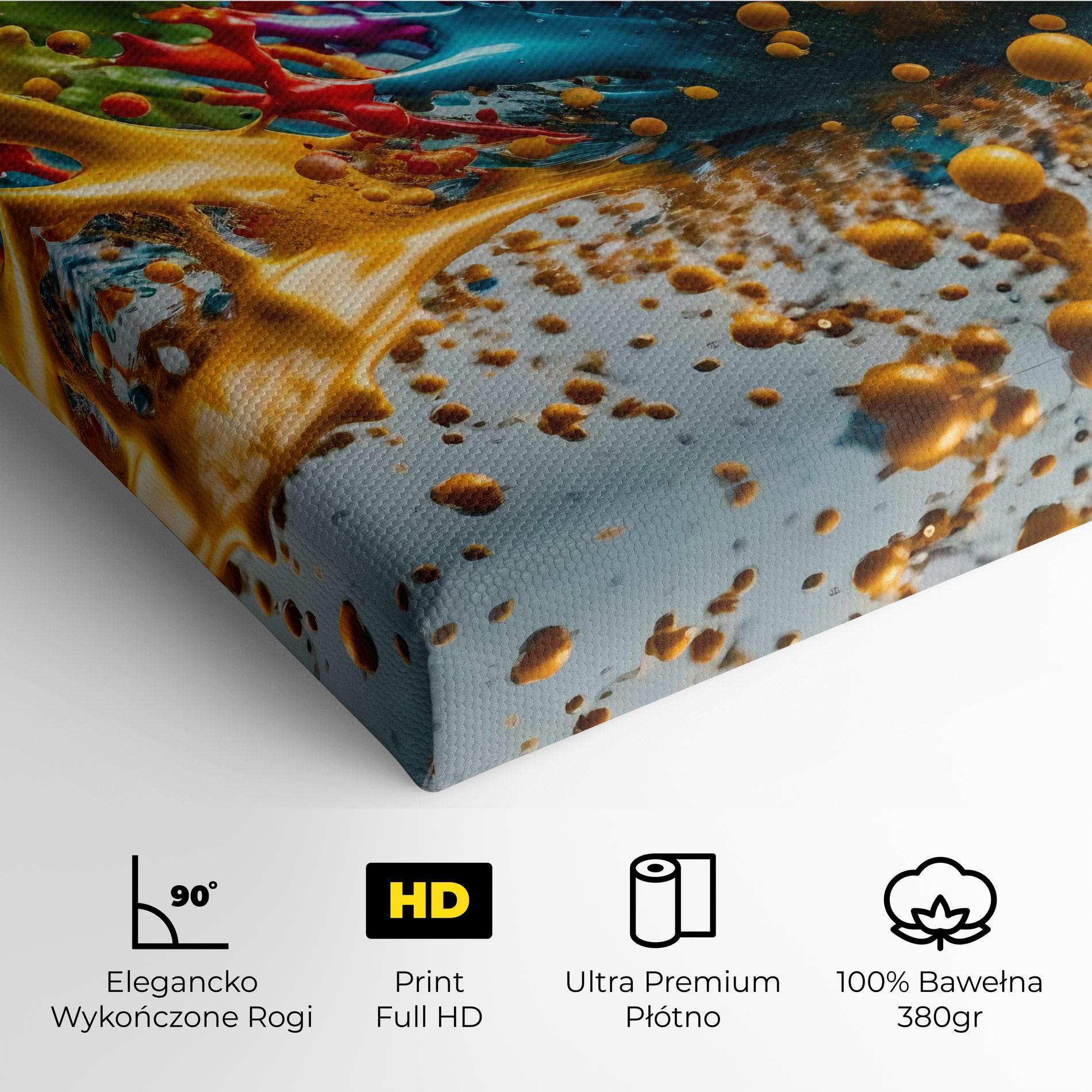 Obraz na Płótnie Colorful Water Splash mockup 4