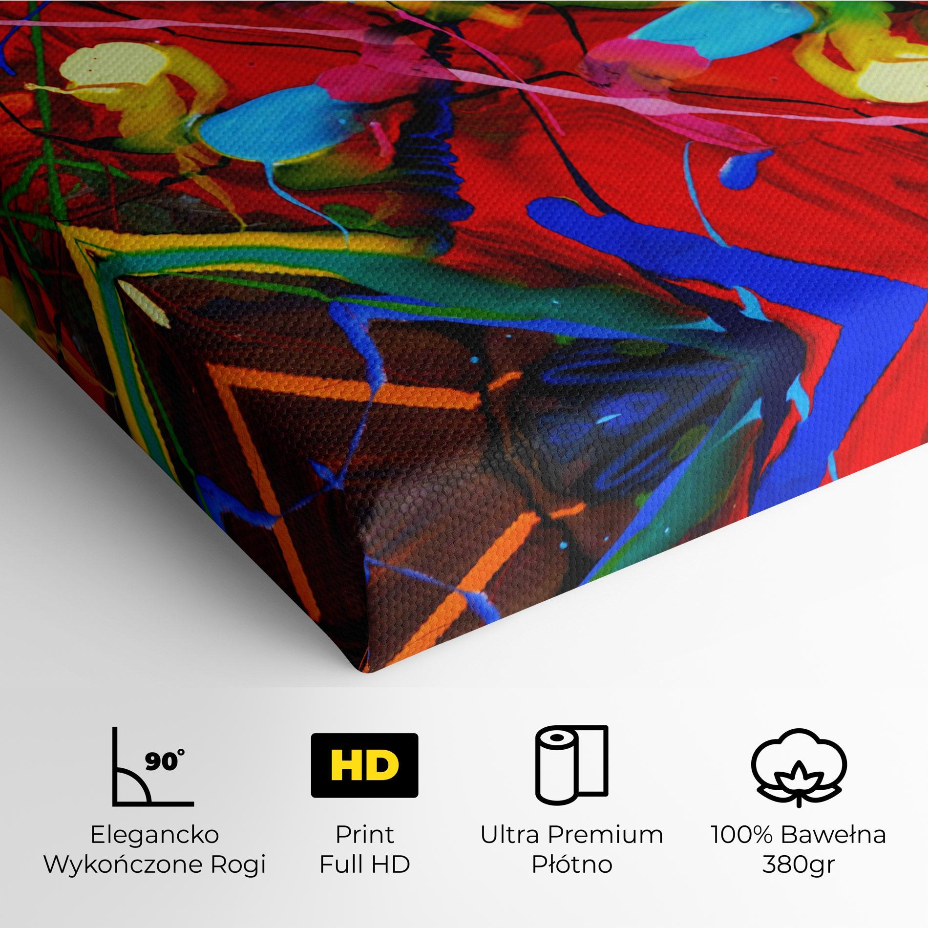 Obraz na Płótnie Hand Draw Red Painting mockup 4