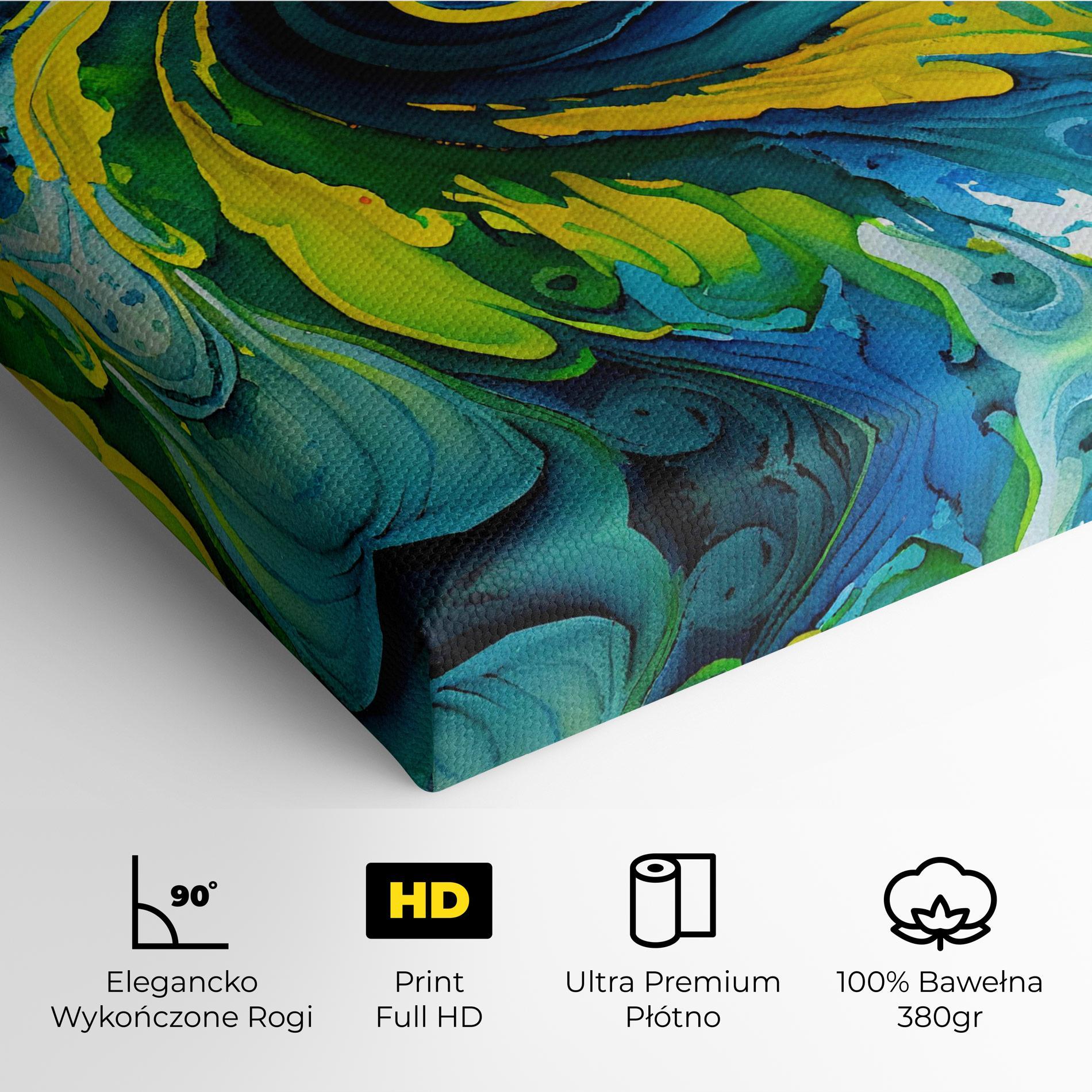 Obraz na Płótnie Yellow Green Spiral mockup 4