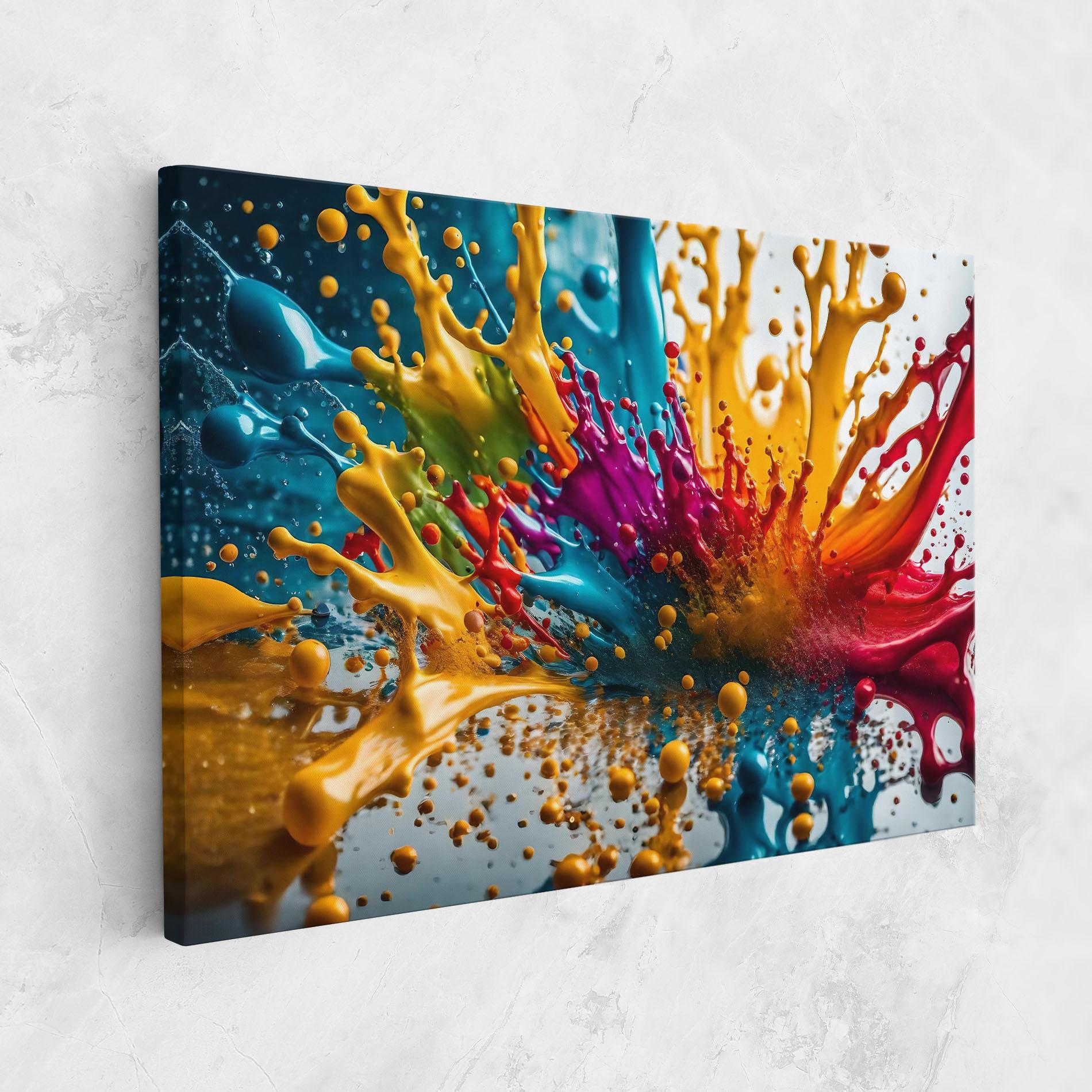 Obraz na Płótnie Colorful Water Splash mockup 1
