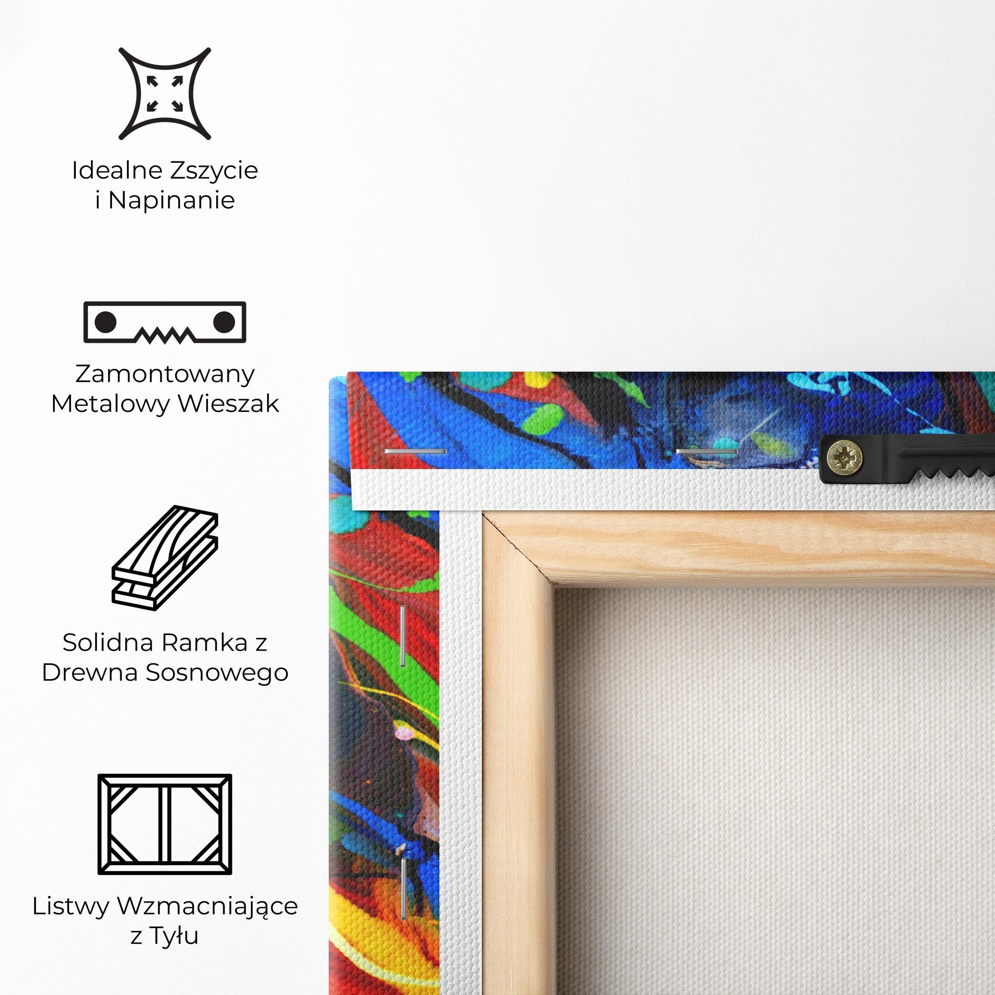 Obraz na Płótnie Hand Draw Red Painting mockup 5