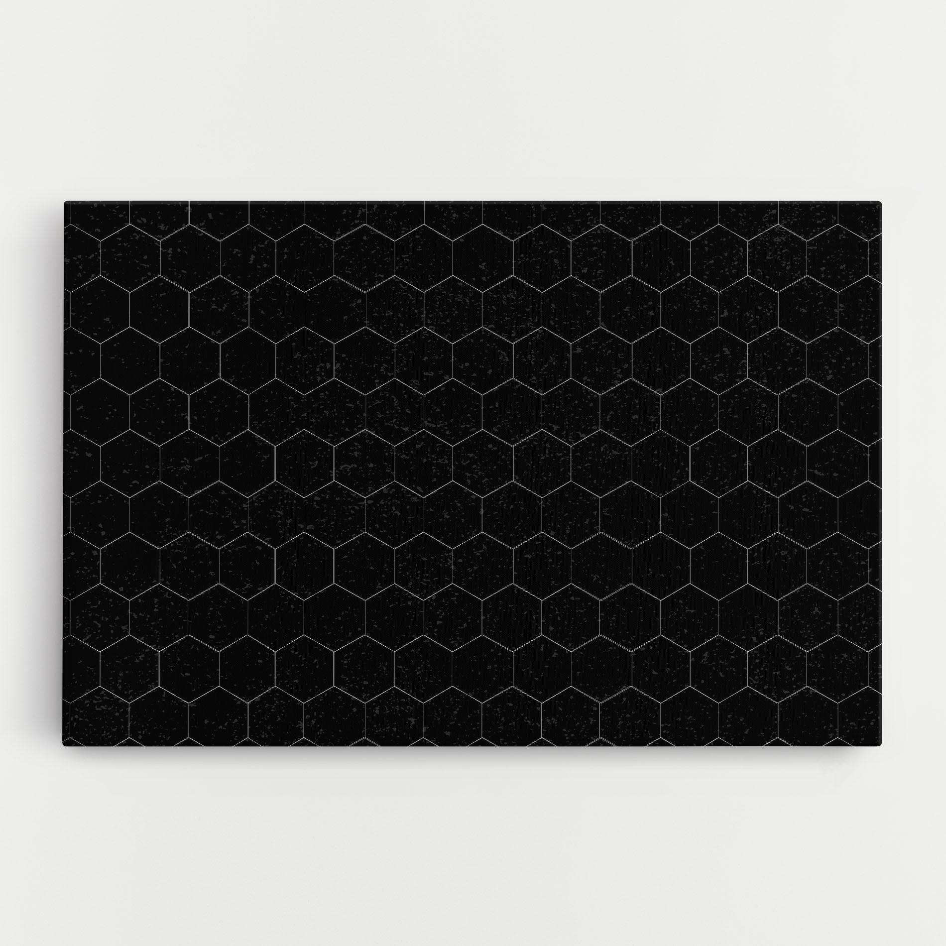 Obraz na Płótnie Black Hexagon mockup 0