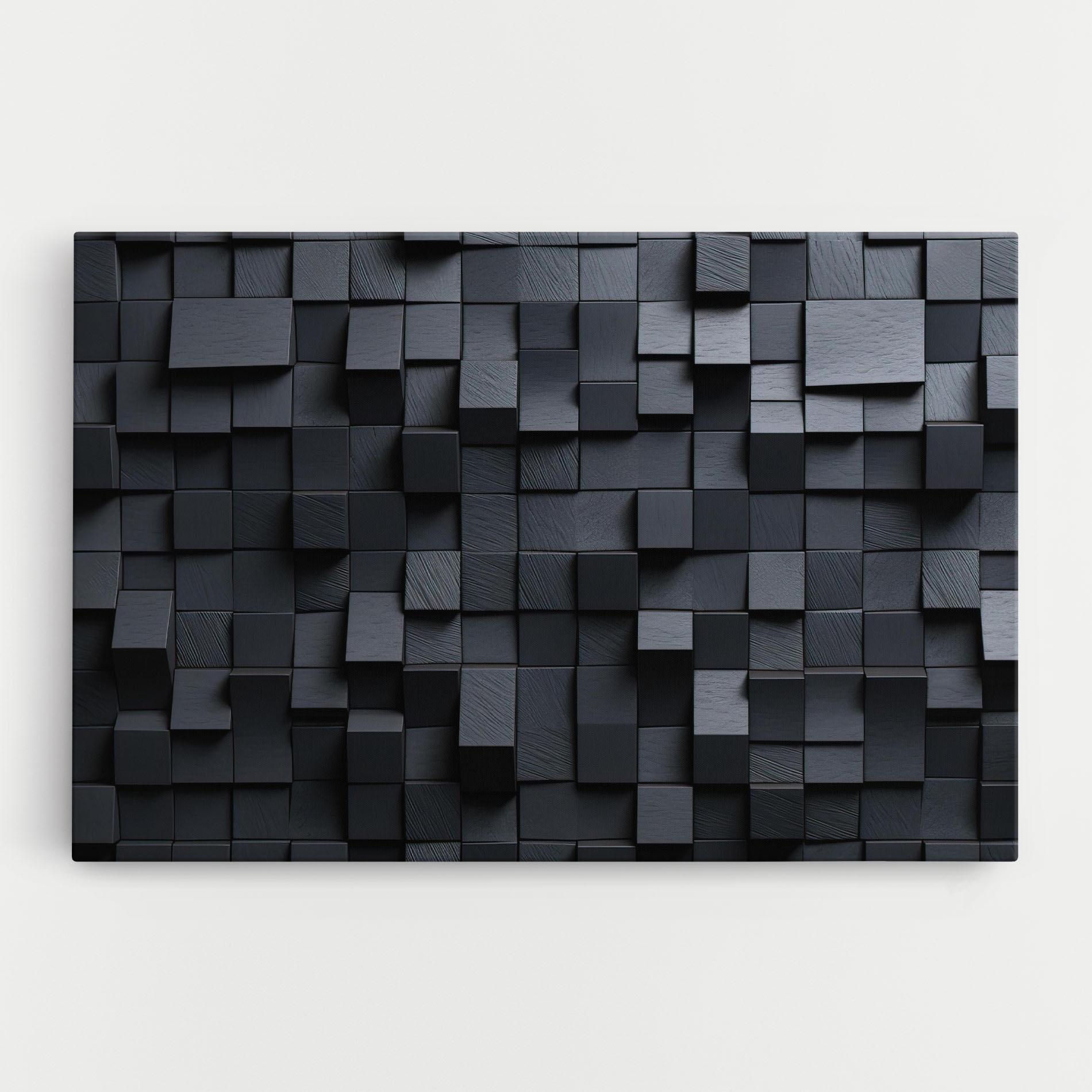 Obraz na Płótnie Black Square Pattern mockup 0