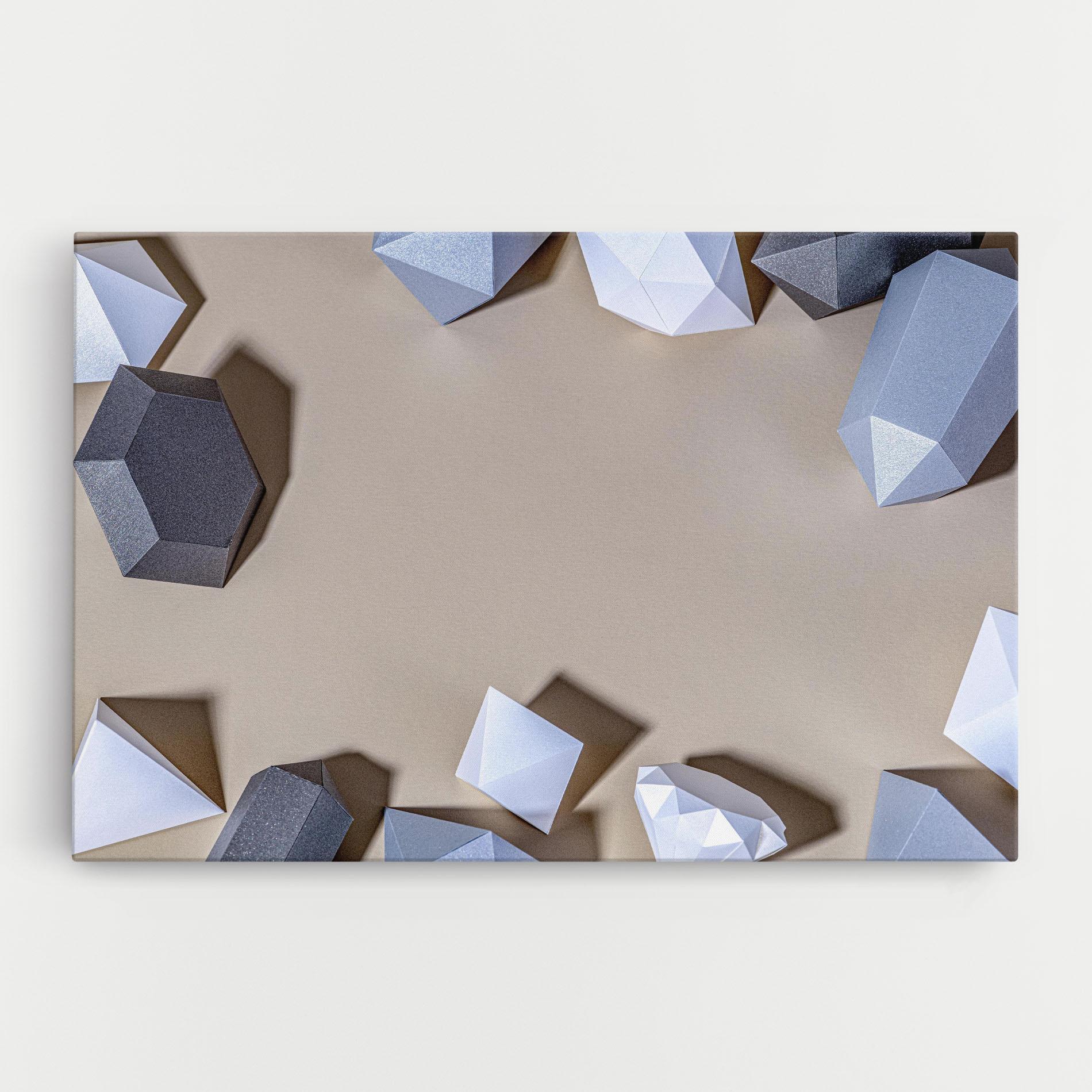 Obraz na Płótnie Geometric 3d Shapes mockup 0