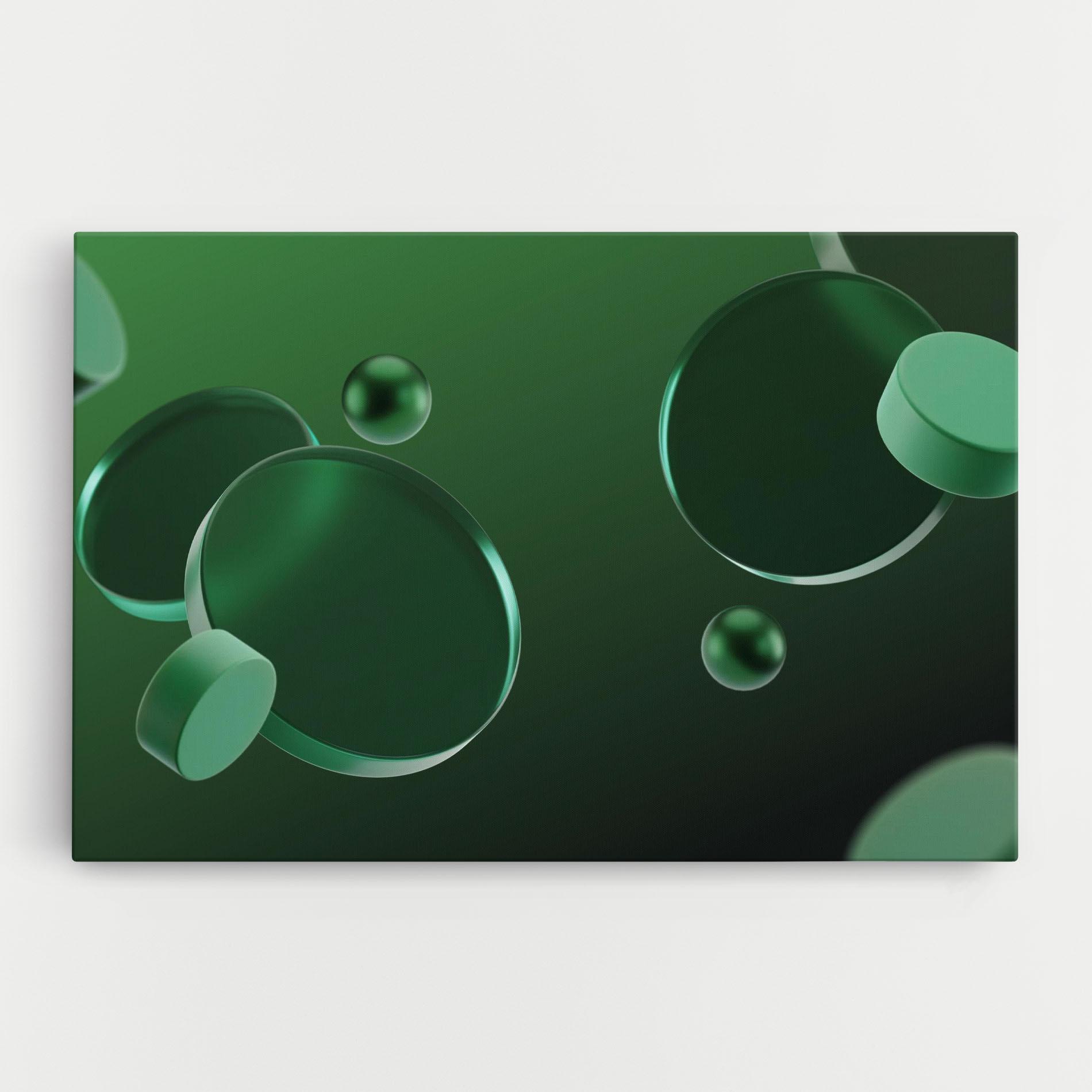 Obraz na Płótnie Green Circle Floating mockup 0
