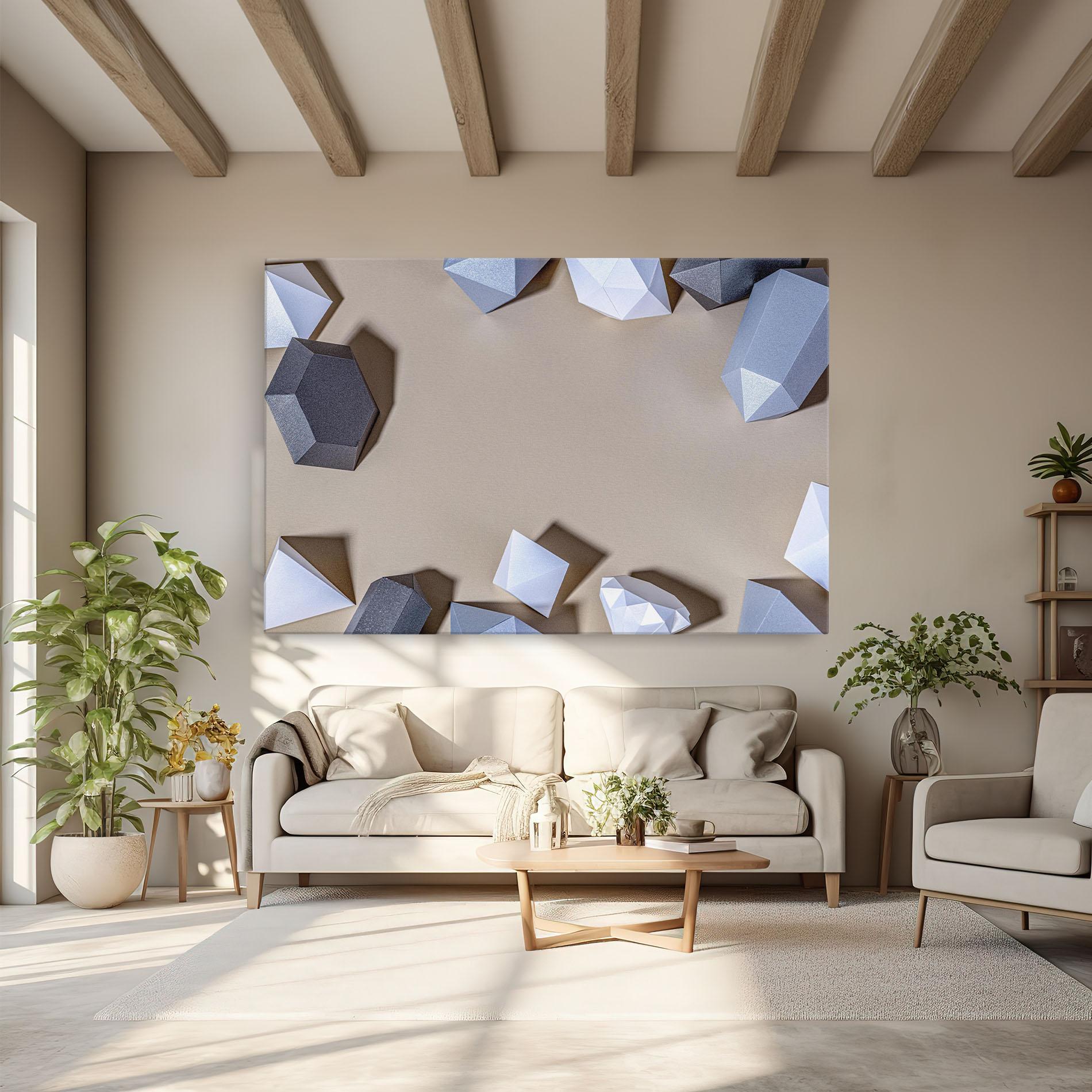 Obraz na Płótnie Geometric 3d Shapes mockup 6