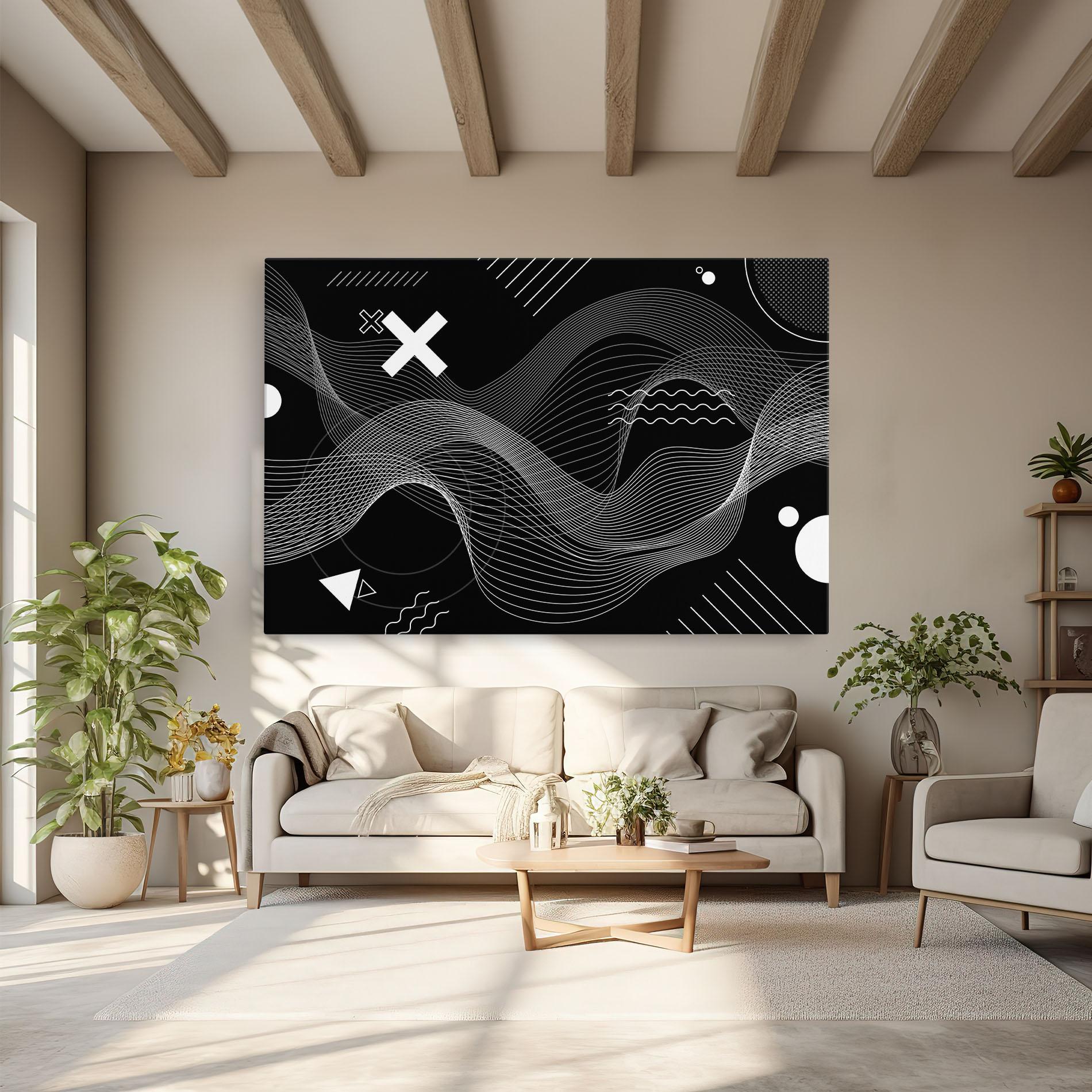 Obraz na Płótnie Geometric Lines mockup 6