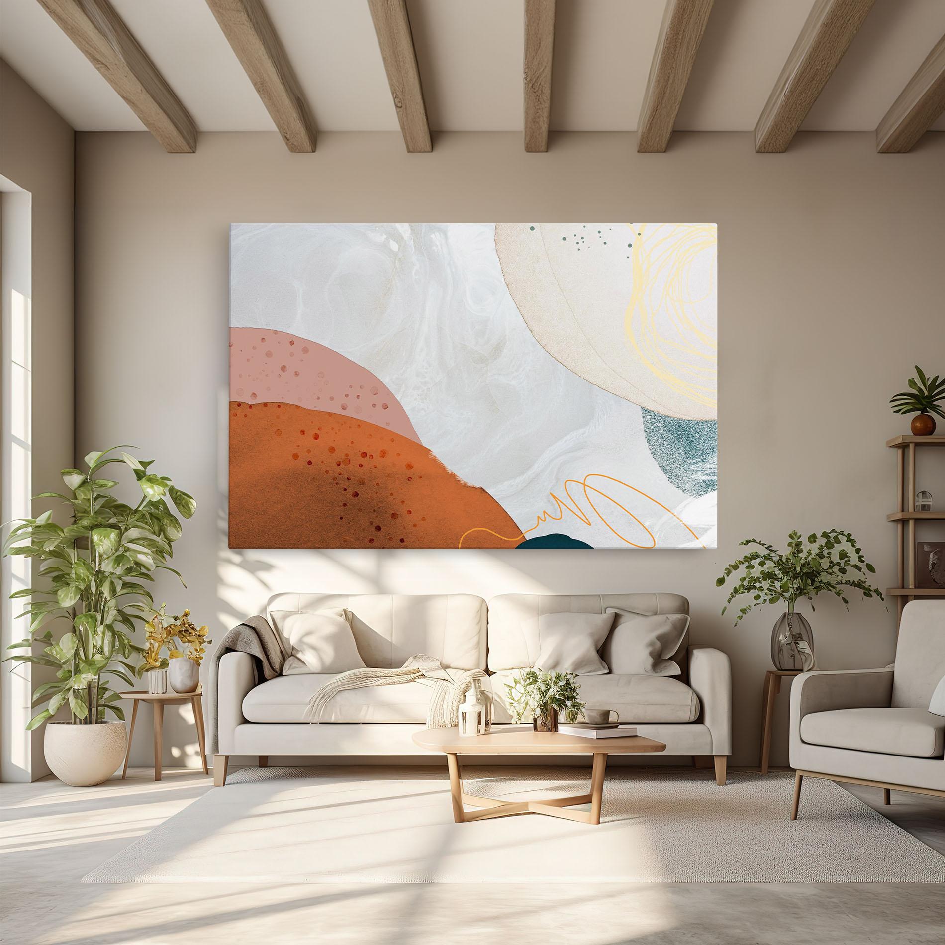 Obraz na Płótnie Orange Yellow Line mockup 6