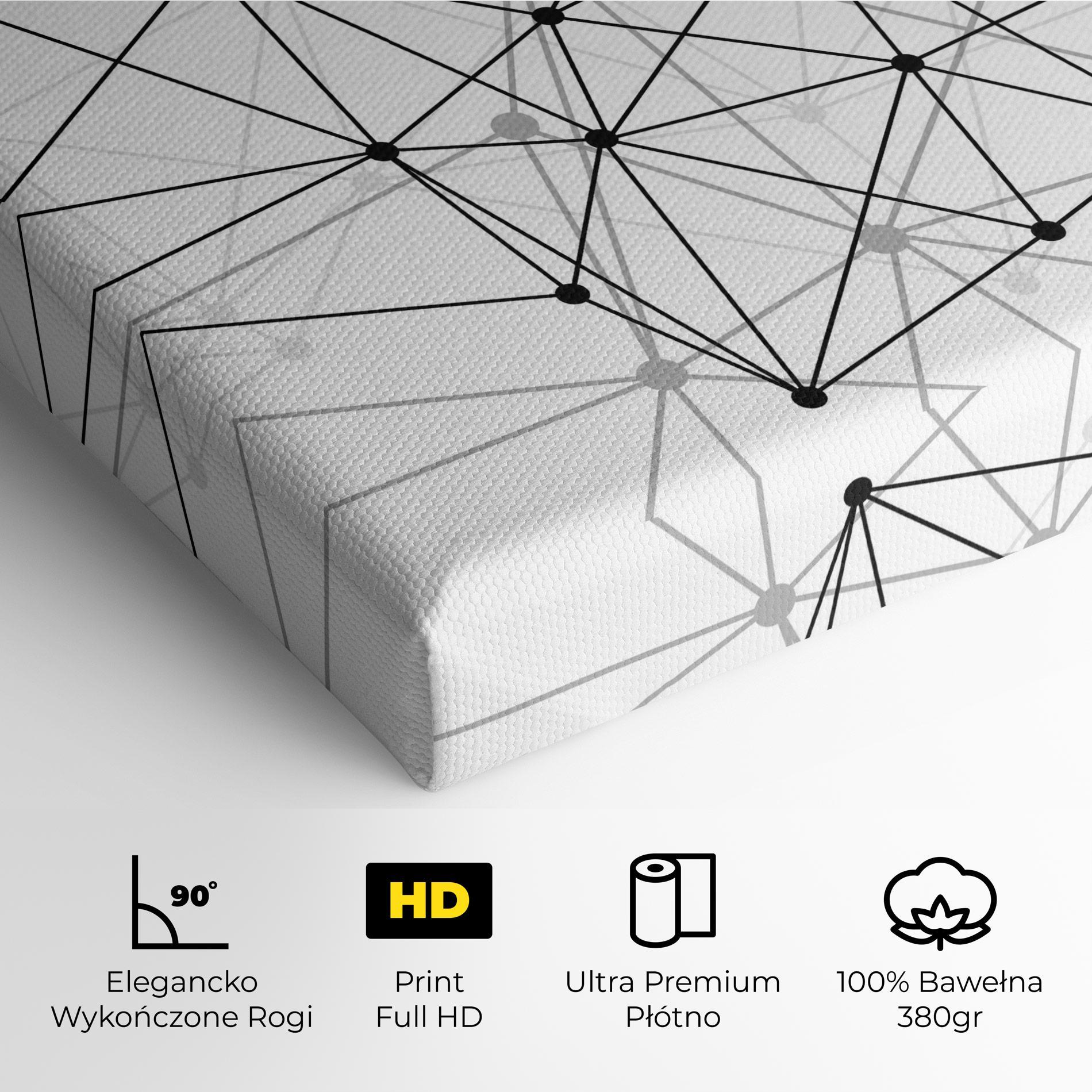 Obraz na Płótnie Black Connecting mockup 4