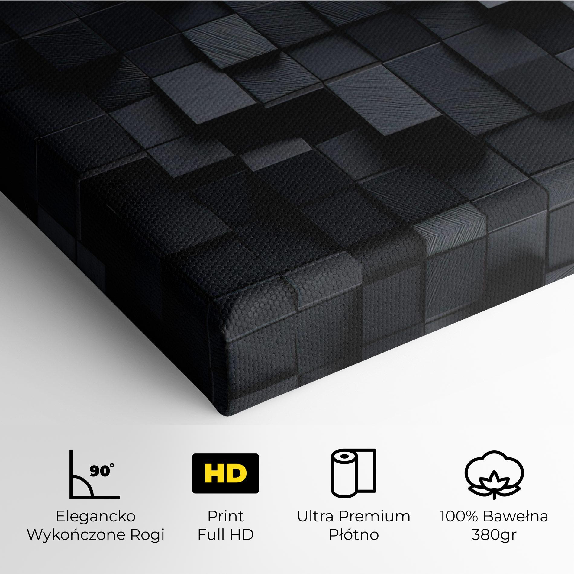 Obraz na Płótnie Black Square Pattern mockup 4