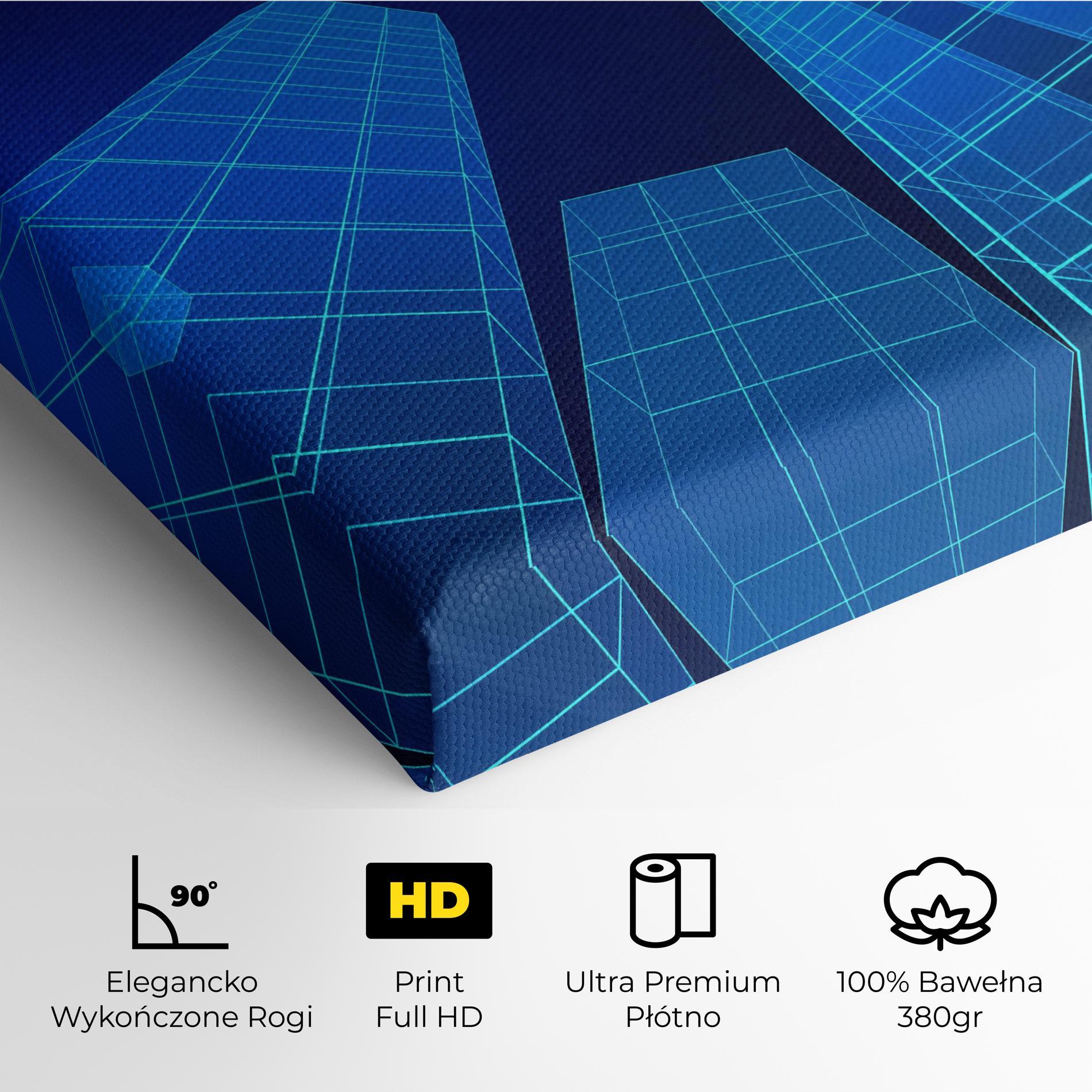 Obraz na Płótnie Blue Buildings mockup 4