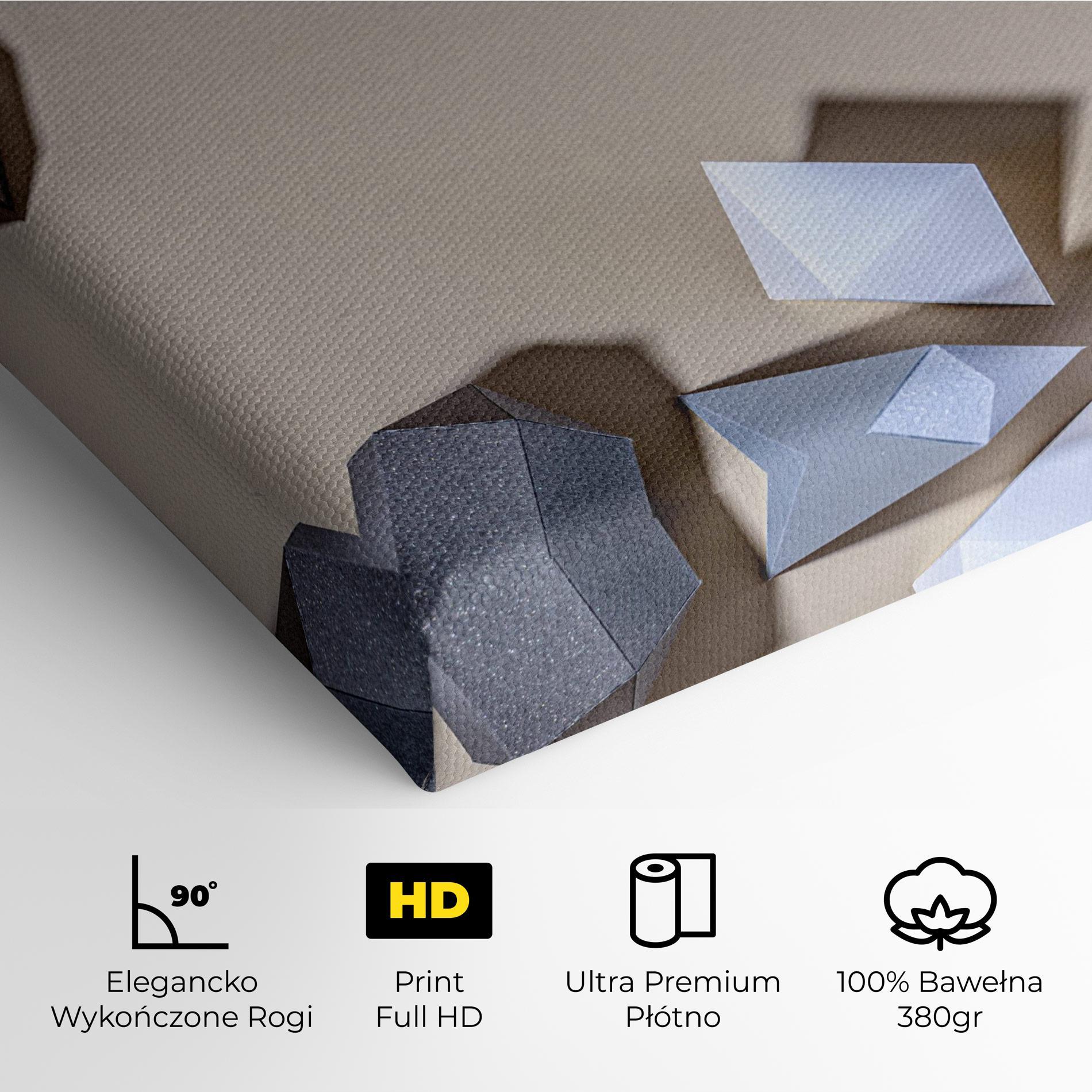 Obraz na Płótnie Geometric 3d Shapes mockup 4