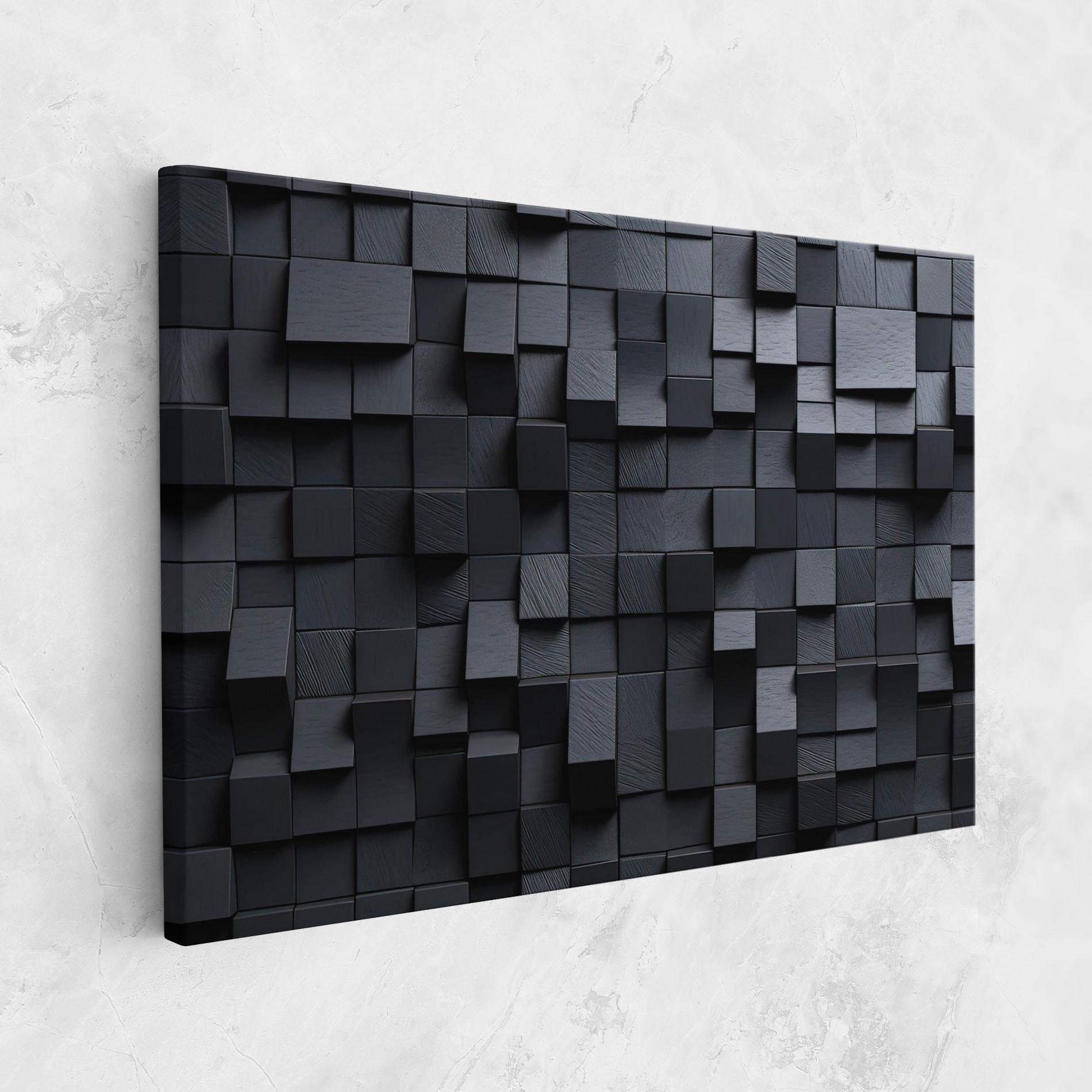 Obraz na Płótnie Black Square Pattern mockup 1