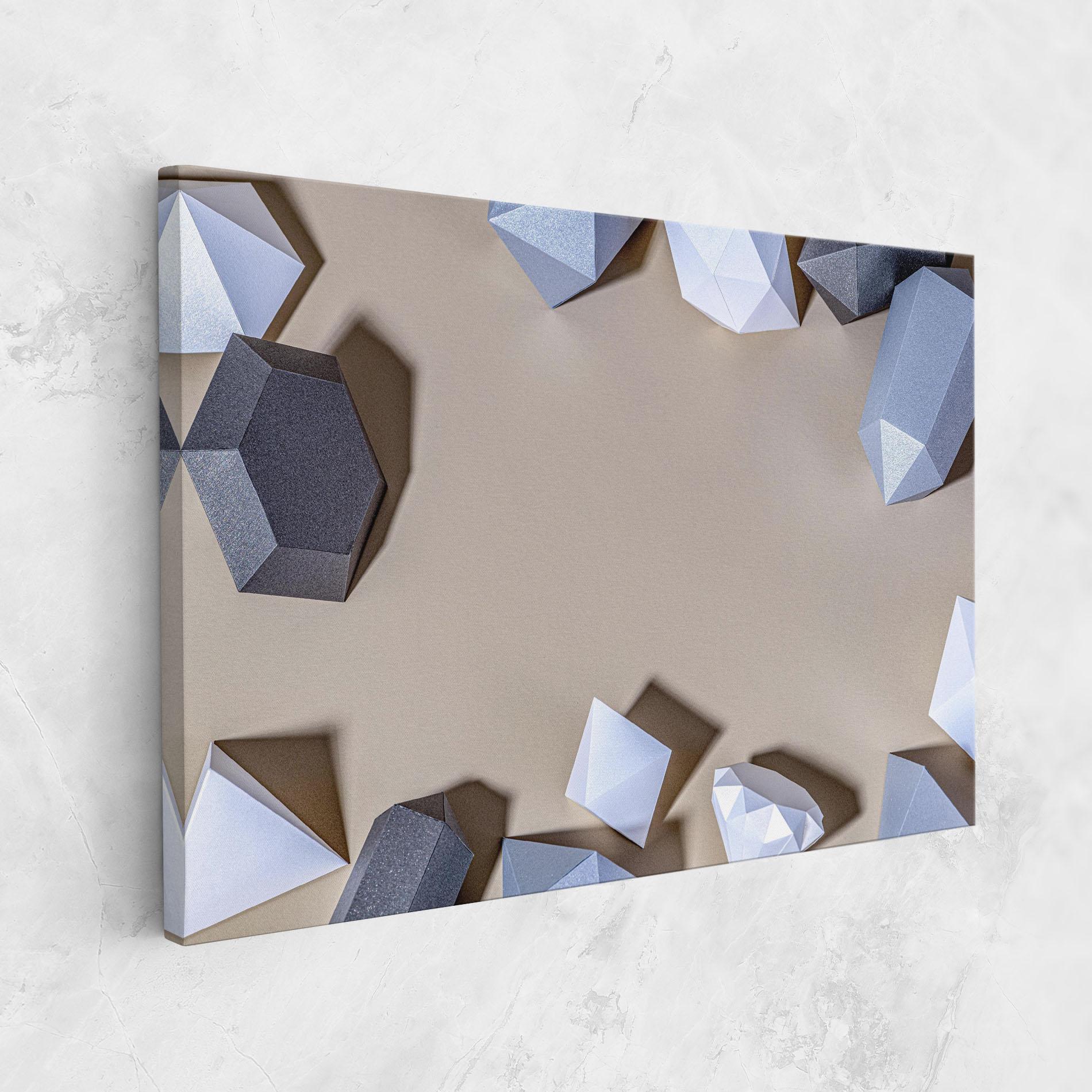 Obraz na Płótnie Geometric 3d Shapes mockup 1