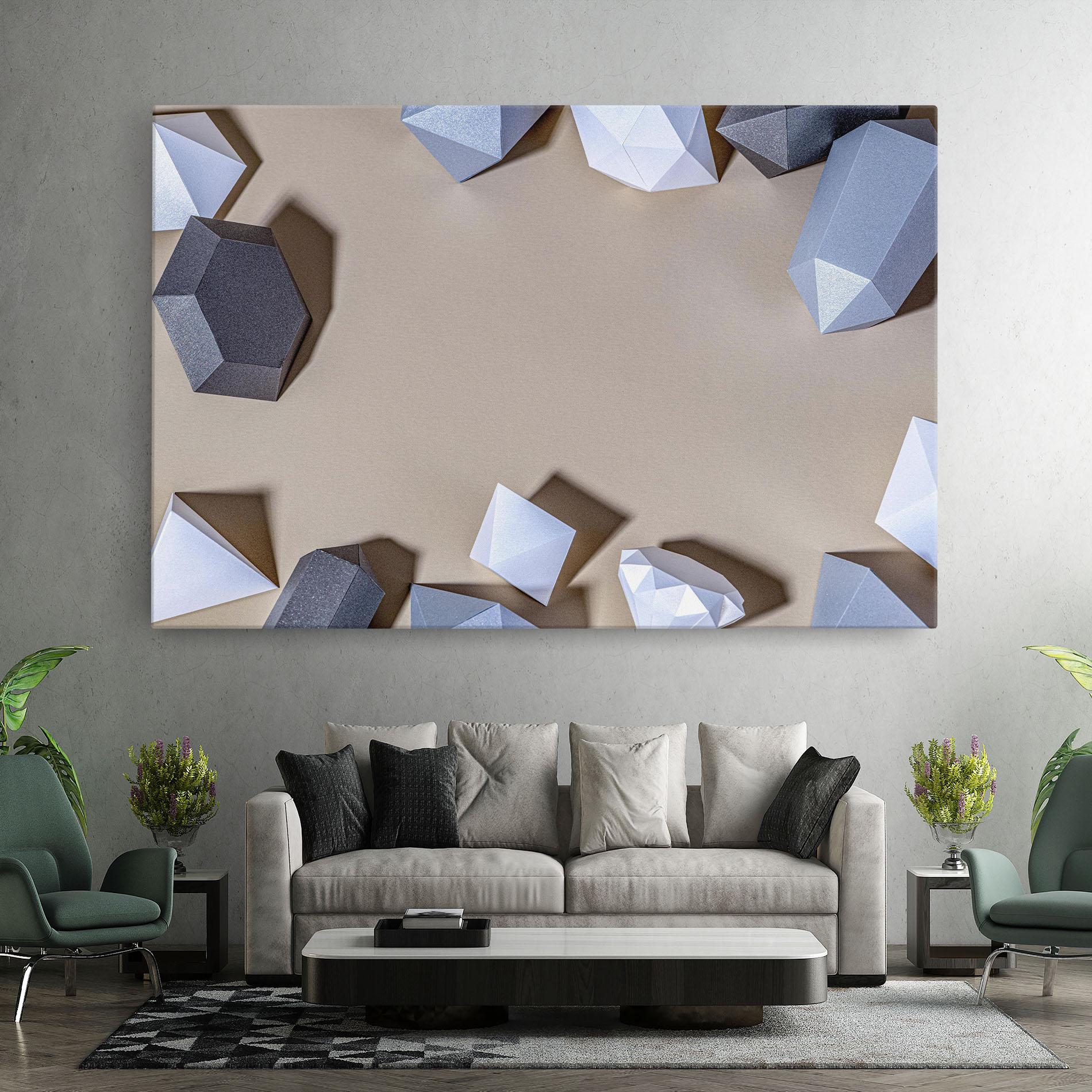 Obraz na Płótnie Geometric 3d Shapes mockup 7