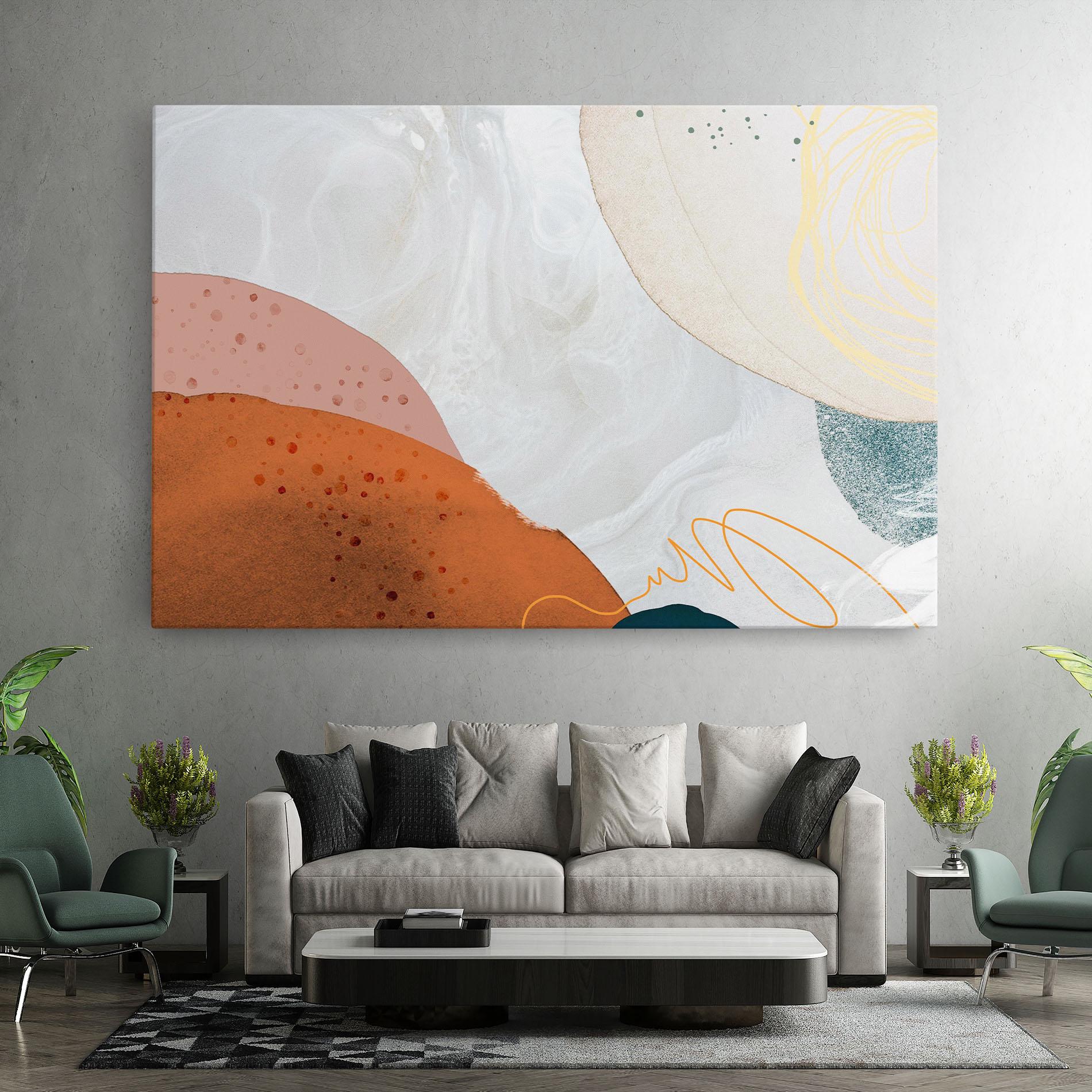 Obraz na Płótnie Orange Yellow Line mockup 7