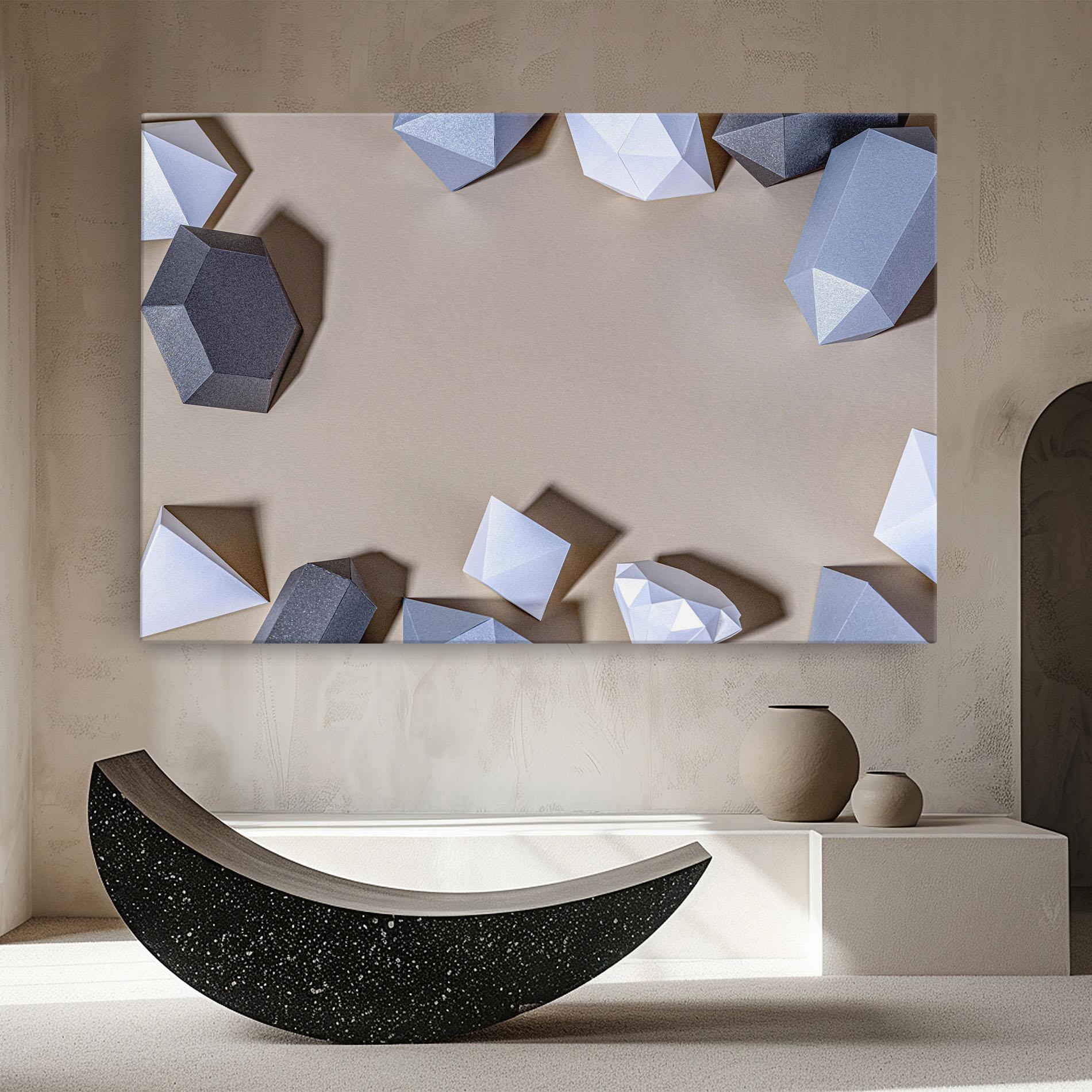 Obraz na Płótnie Geometric 3d Shapes mockup 8