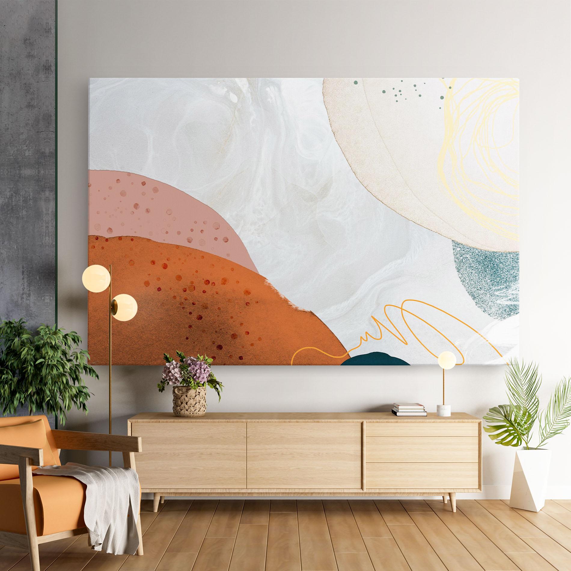 Obraz na Płótnie Orange Yellow Line mockup 9