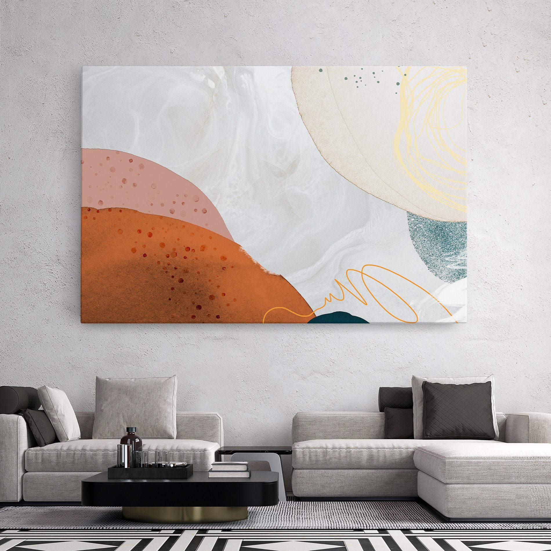 Obraz na Płótnie Orange Yellow Line mockup 2