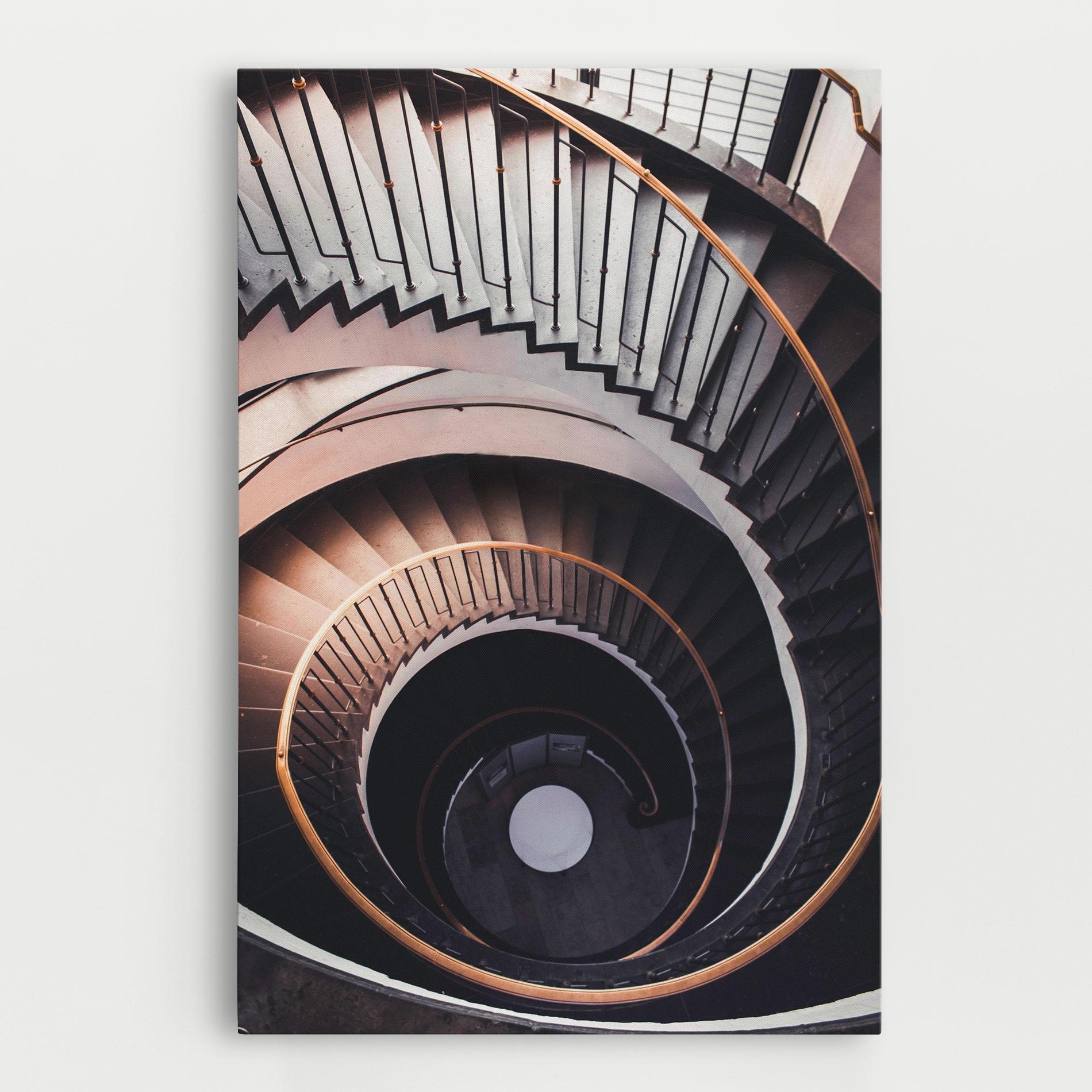 Obraz na Płótnie Grey Stairs Spiral mockup 0