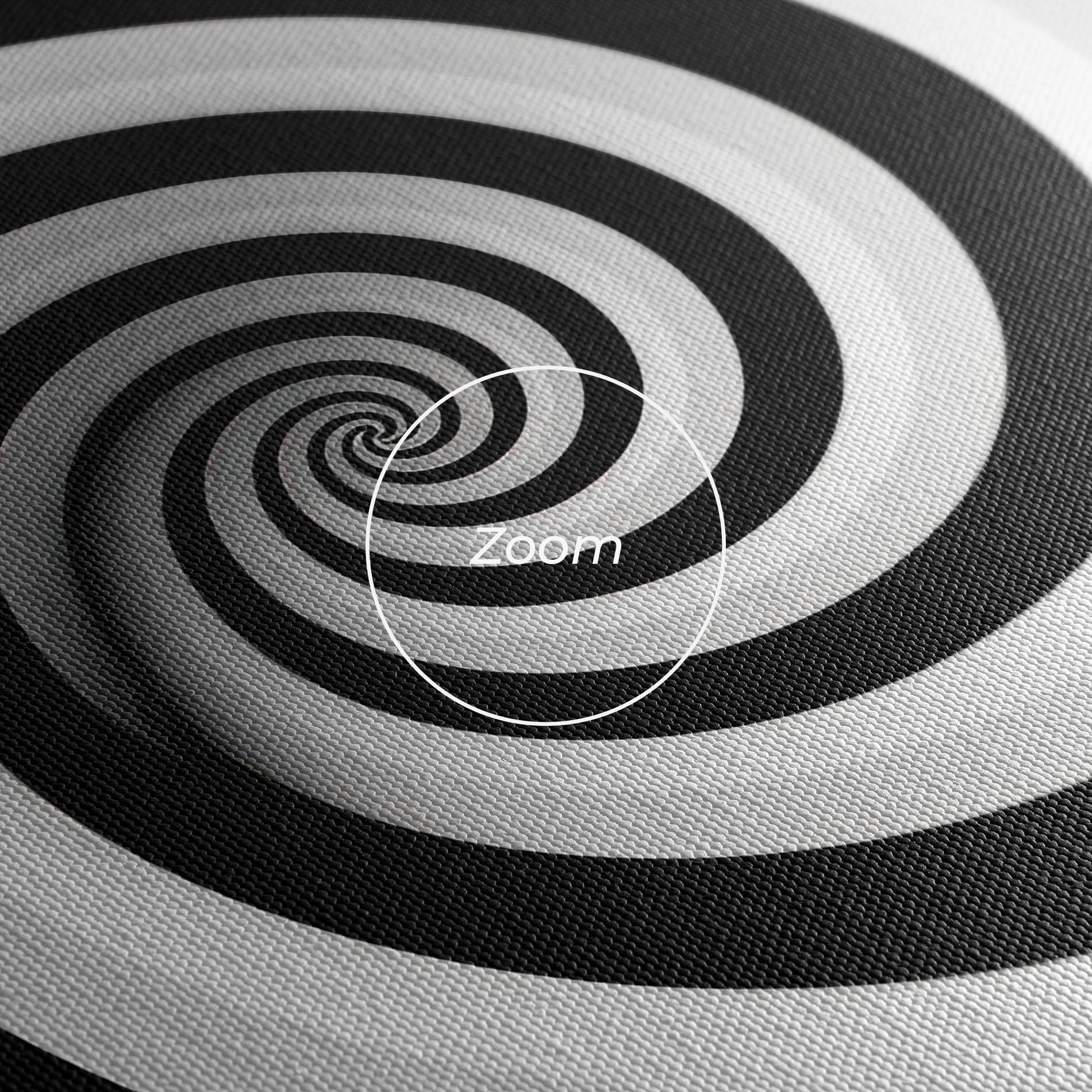 Obraz na Płótnie Black White Spiral mockup 3