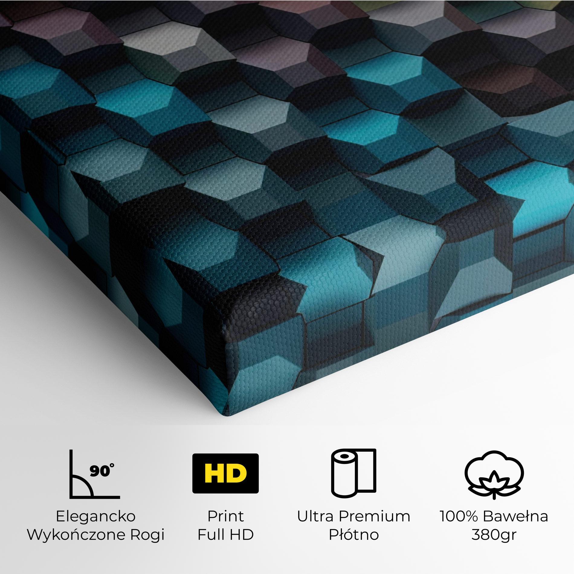 Obraz na Płótnie 3d Sqare Mix mockup 4