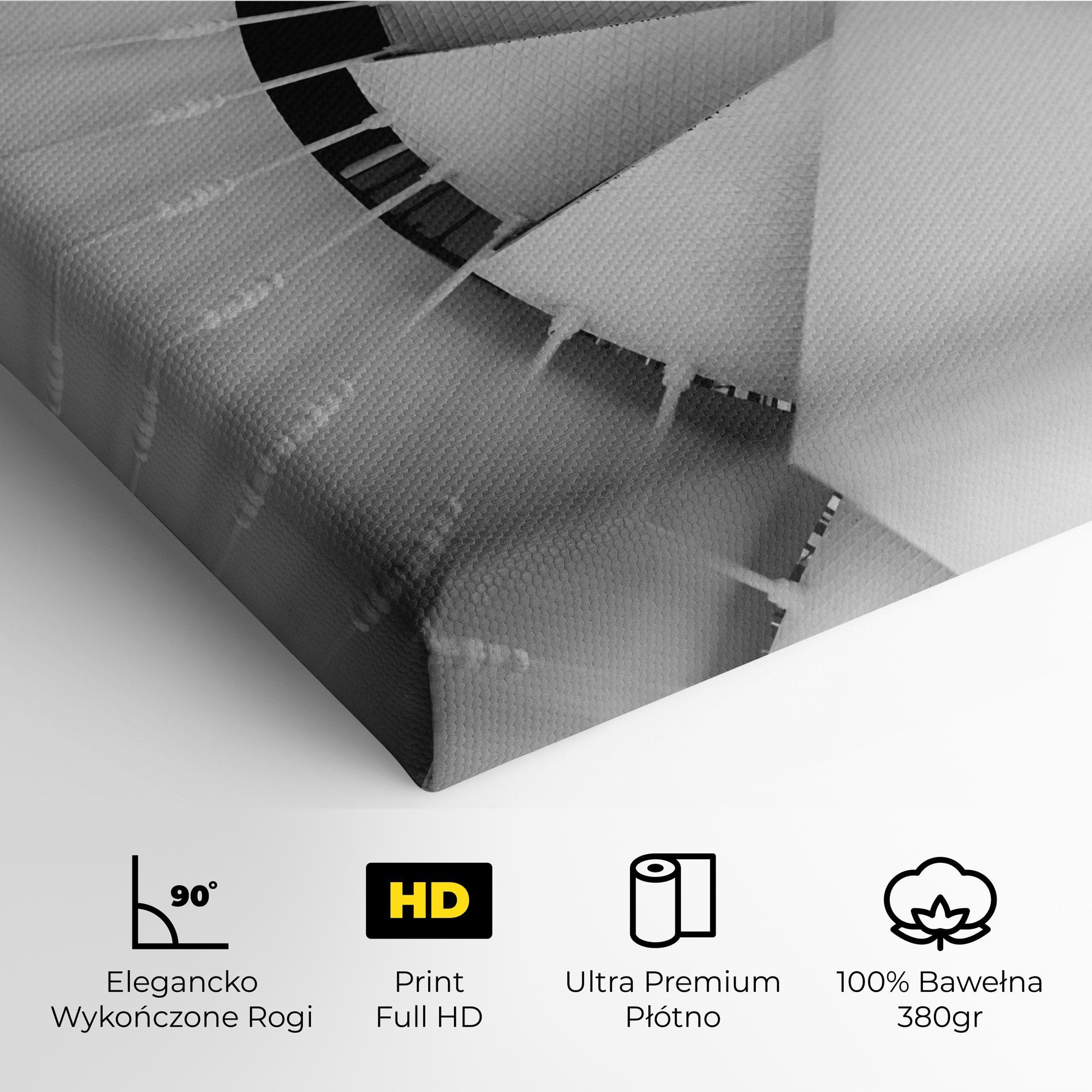 Obraz na Płótnie Black Circle Stairs mockup 4
