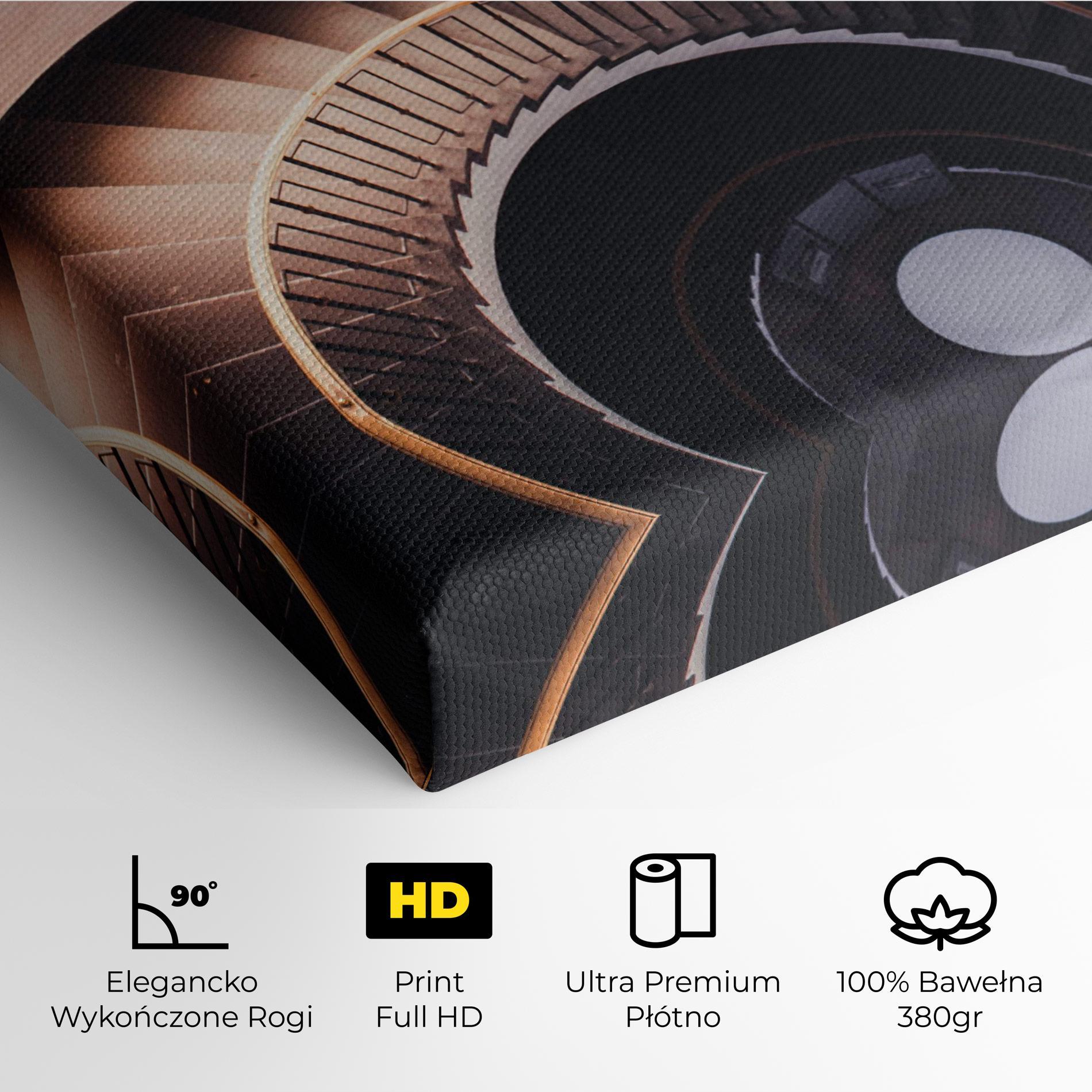 Obraz na Płótnie Grey Stairs Spiral mockup 4