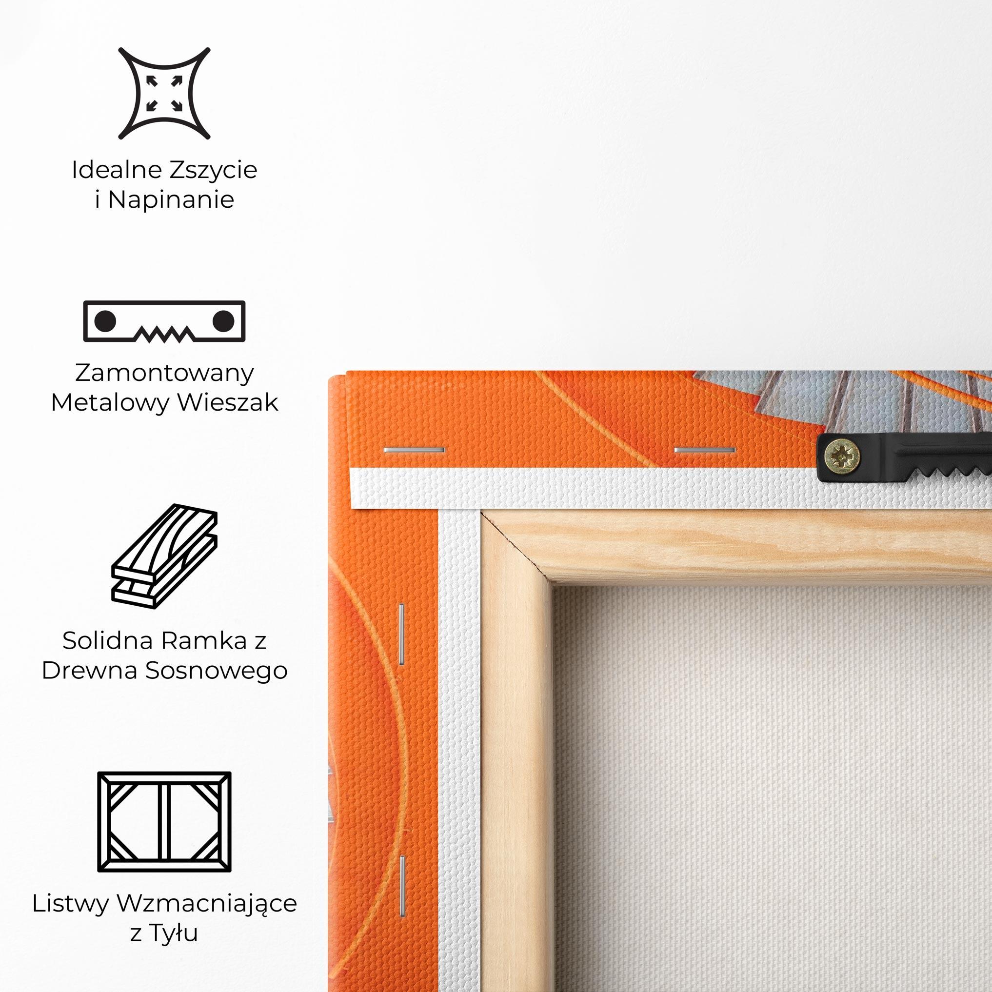 Obraz na Płótnie Grey Orange Stairs mockup 5