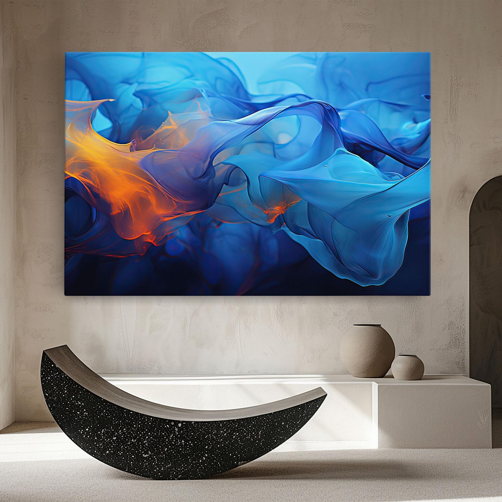 Obraz na Płótnie Blue Orange Floating mockup 8