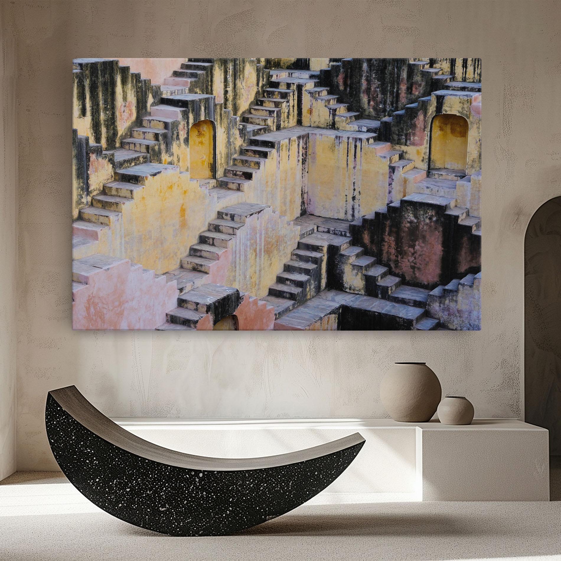 Obraz na Płótnie Old Yellow Stairs mockup 8