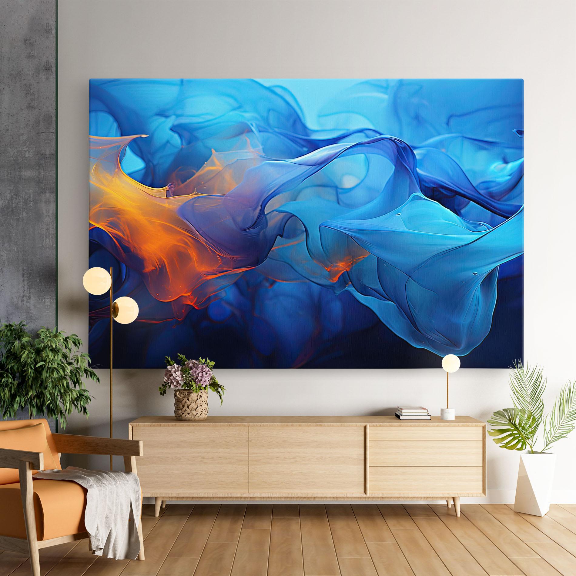 Obraz na Płótnie Blue Orange Floating mockup 9