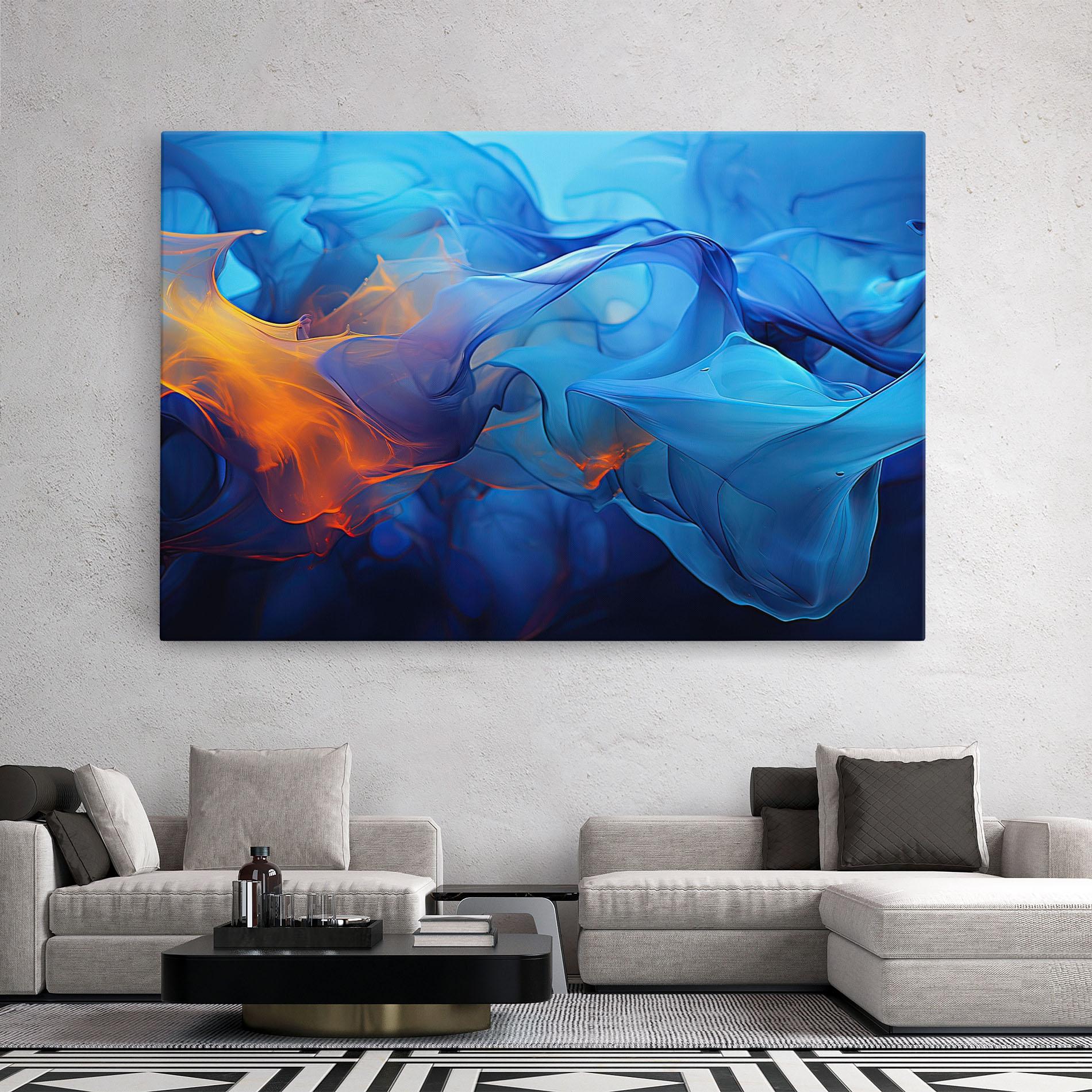 Obraz na Płótnie Blue Orange Floating mockup 2